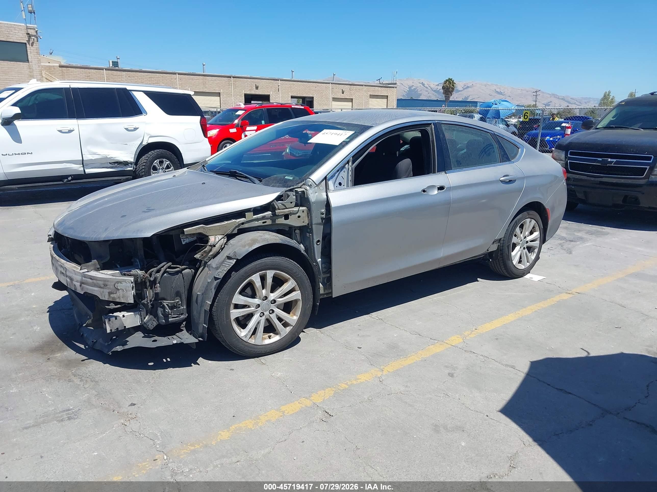 2015 Chrysler 200 Limited Серый vin: 1C3CCCAB8FN702220