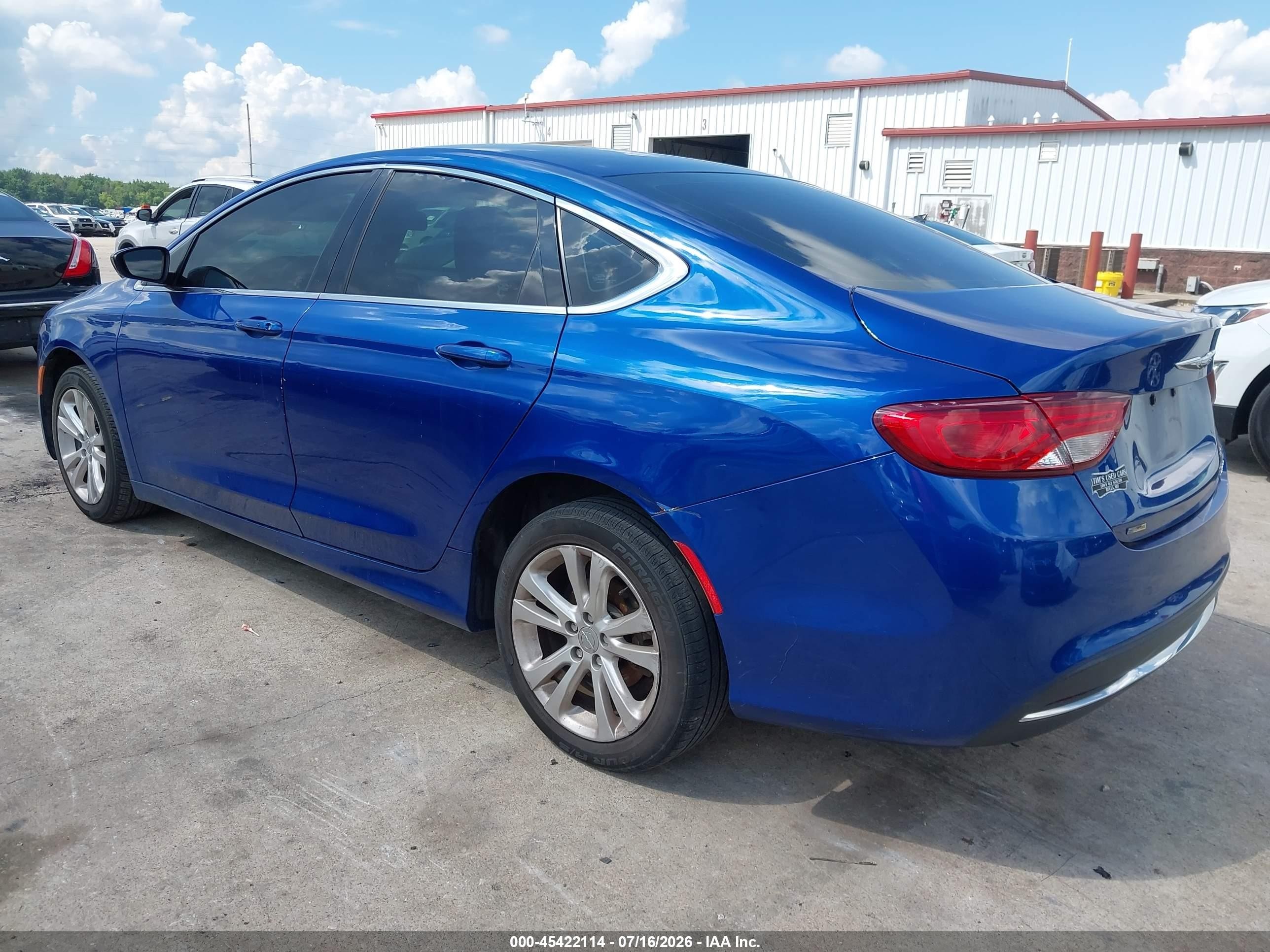 2015 Chrysler 200 Limited Blue vin: 1C3CCCAB8FN741678