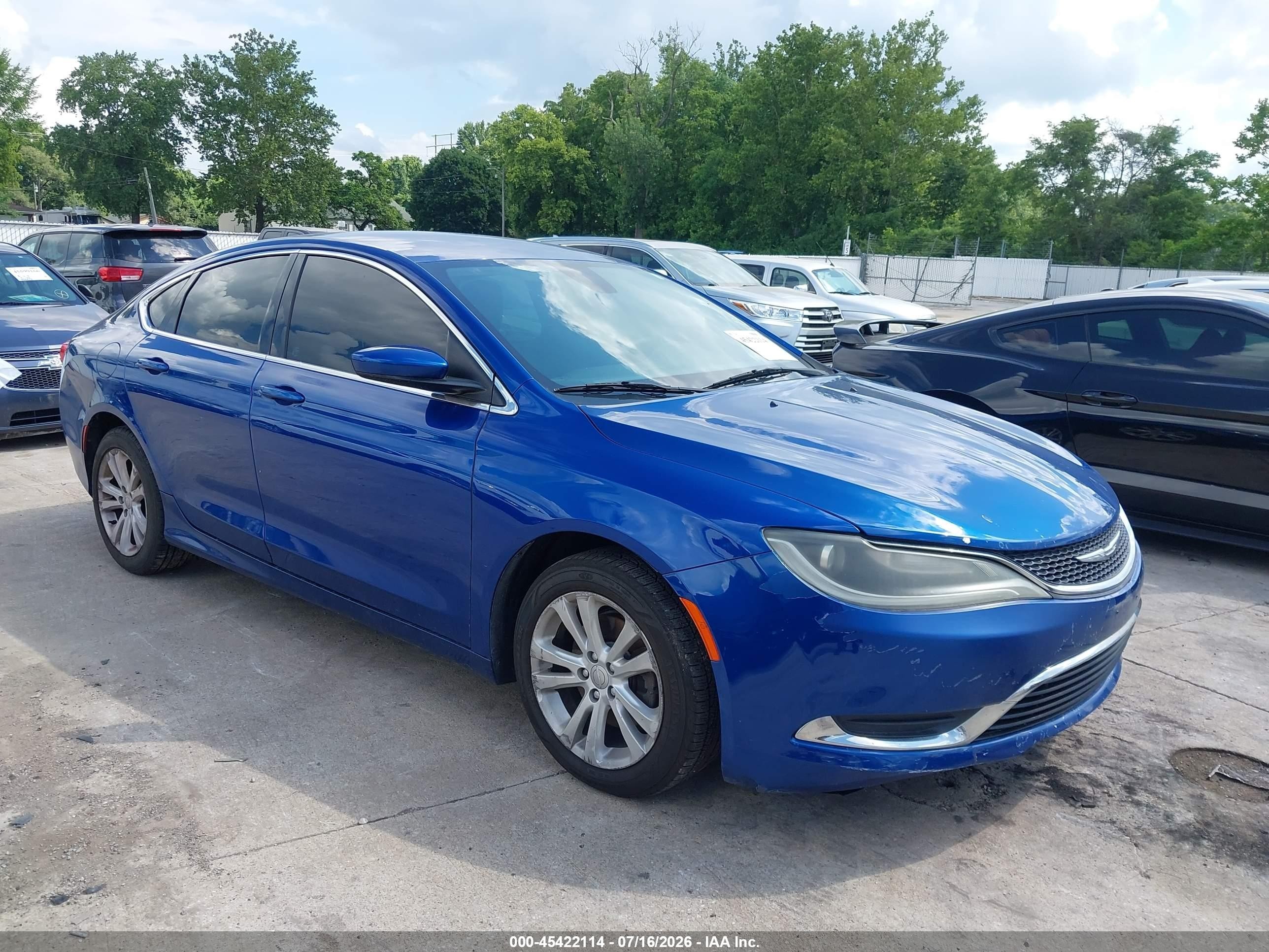 2015 Chrysler 200 Limited Синий vin: 1C3CCCAB8FN741678