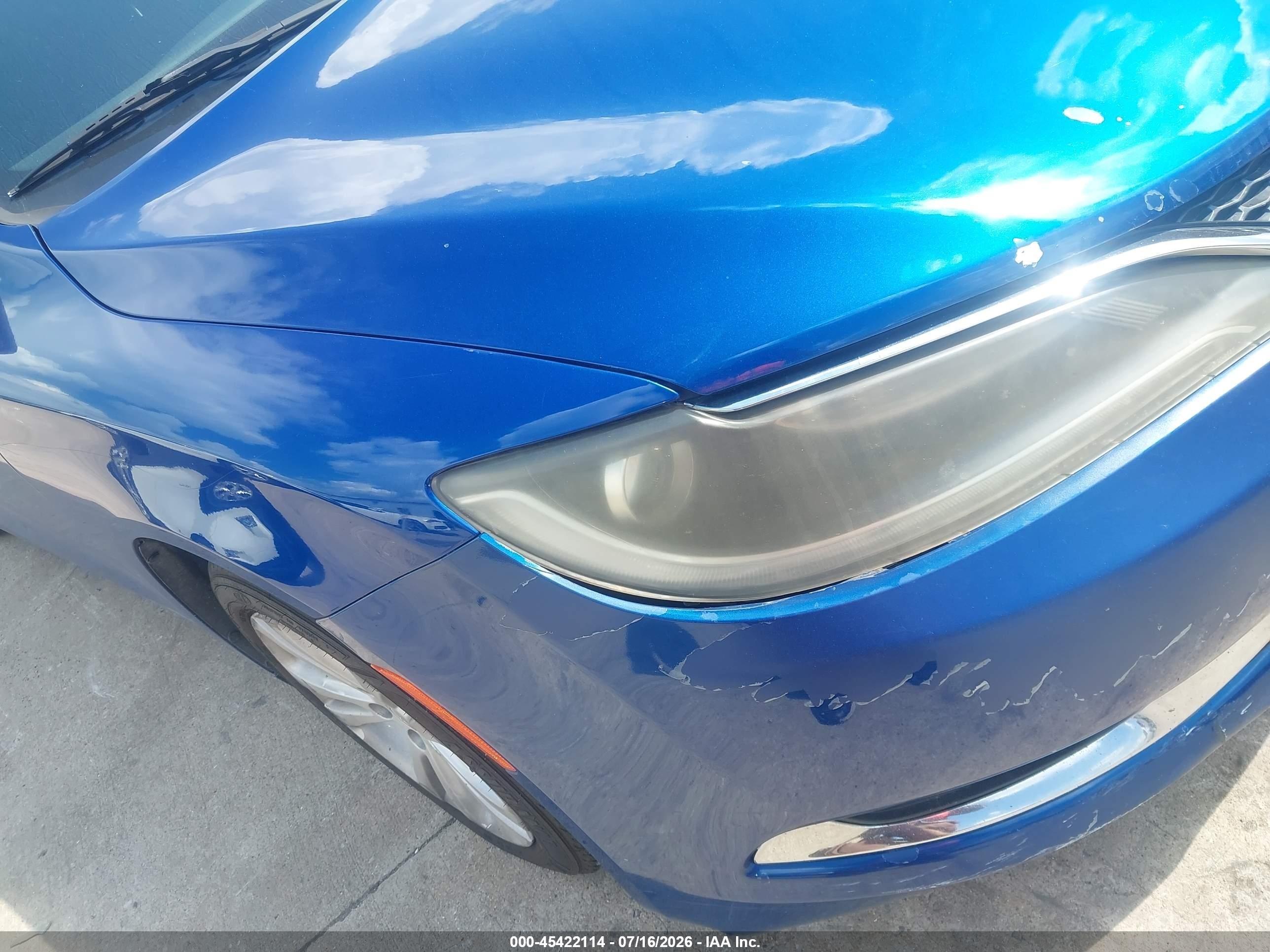 2015 Chrysler 200 Limited Blue vin: 1C3CCCAB8FN741678