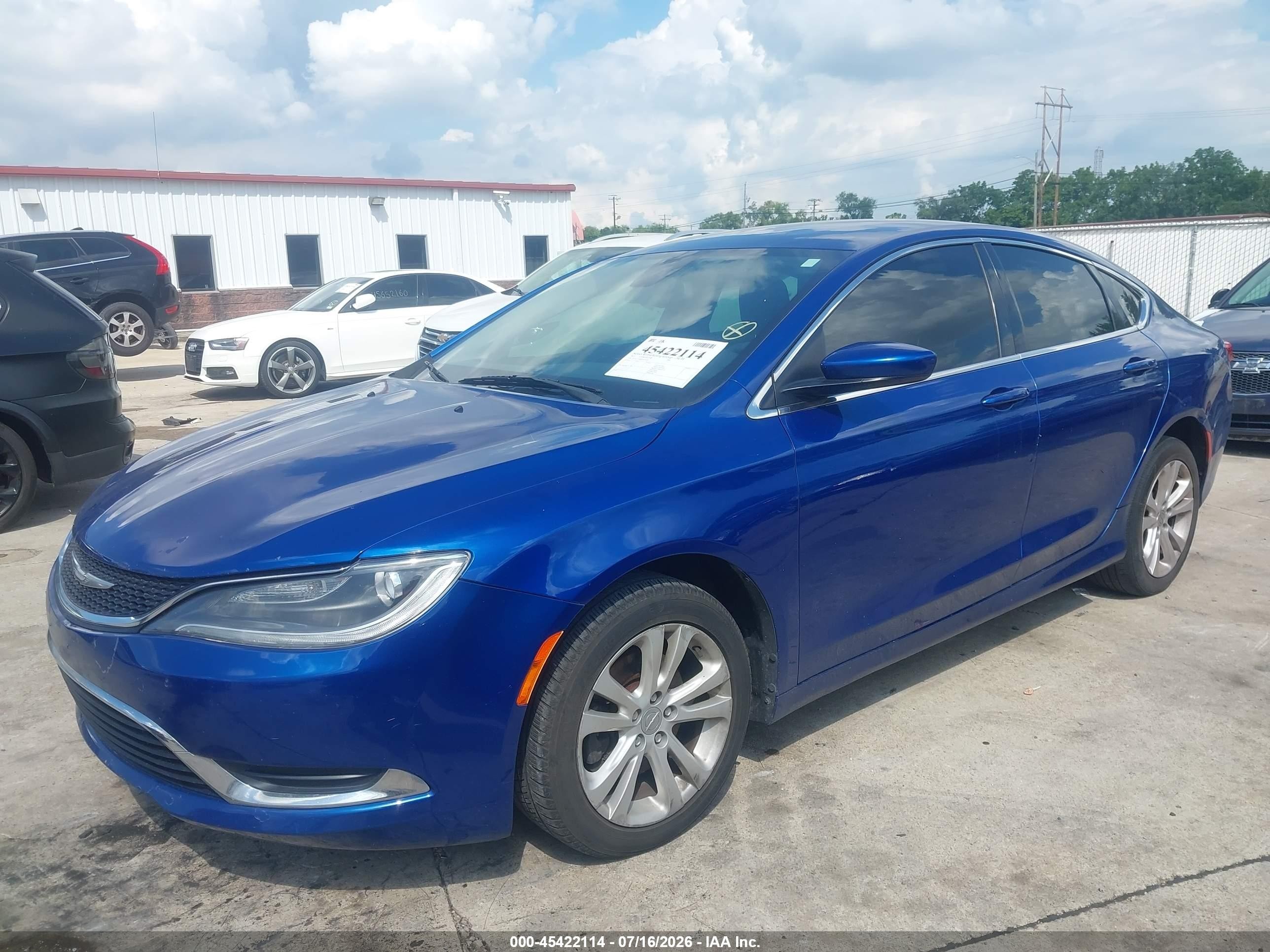 2015 Chrysler 200 Limited Blue vin: 1C3CCCAB8FN741678
