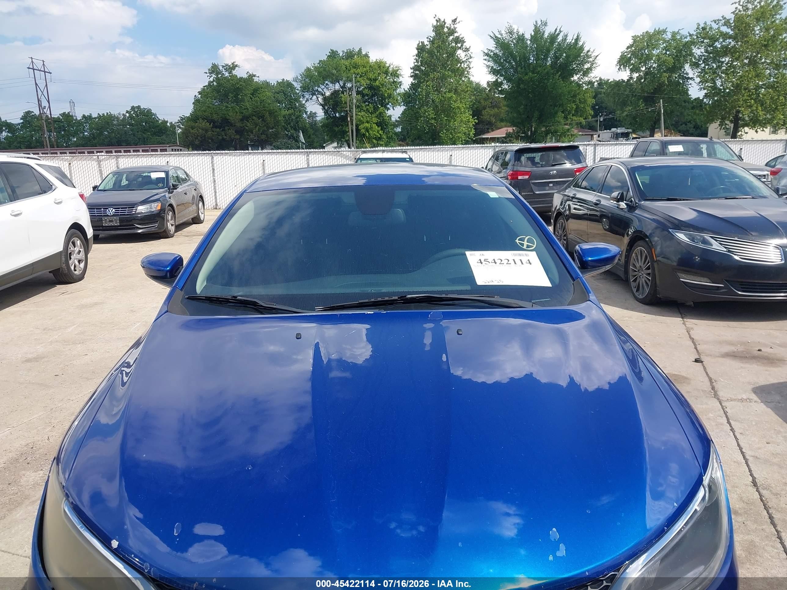 2015 Chrysler 200 Limited Blue vin: 1C3CCCAB8FN741678