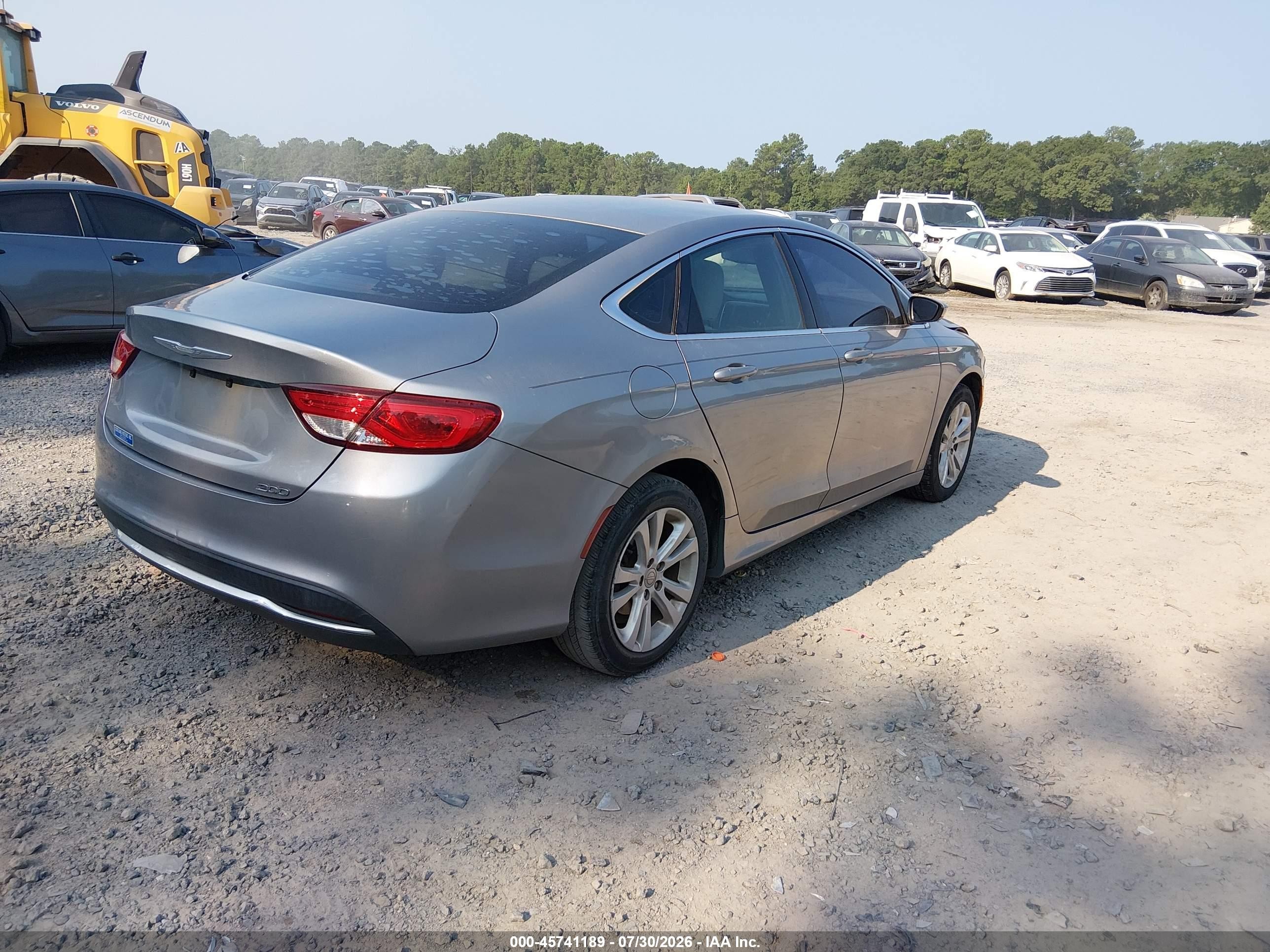 2015 Chrysler 200 Limited Gray vin: 1C3CCCAB8FN753300