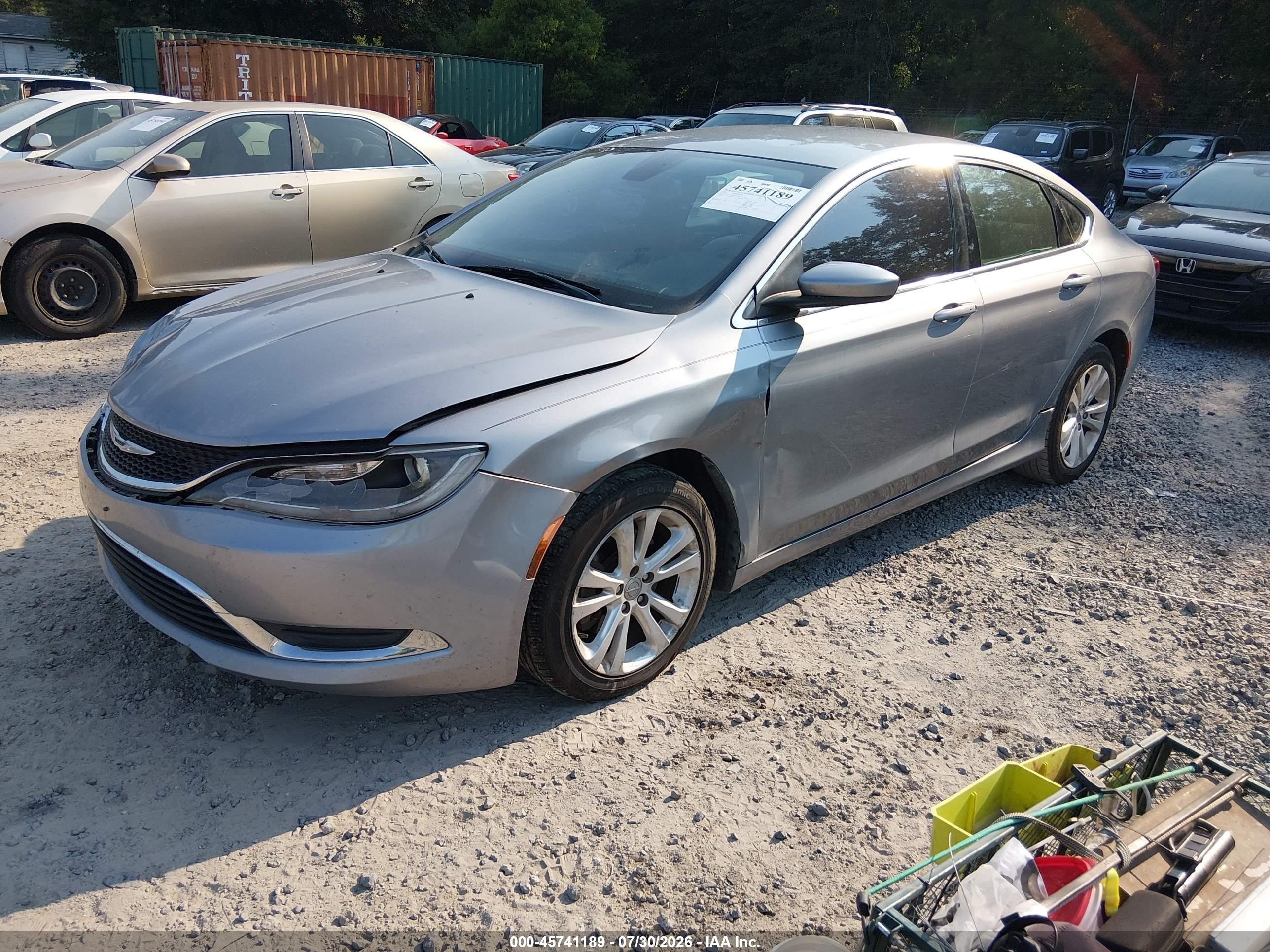 2015 Chrysler 200 Limited Gray vin: 1C3CCCAB8FN753300
