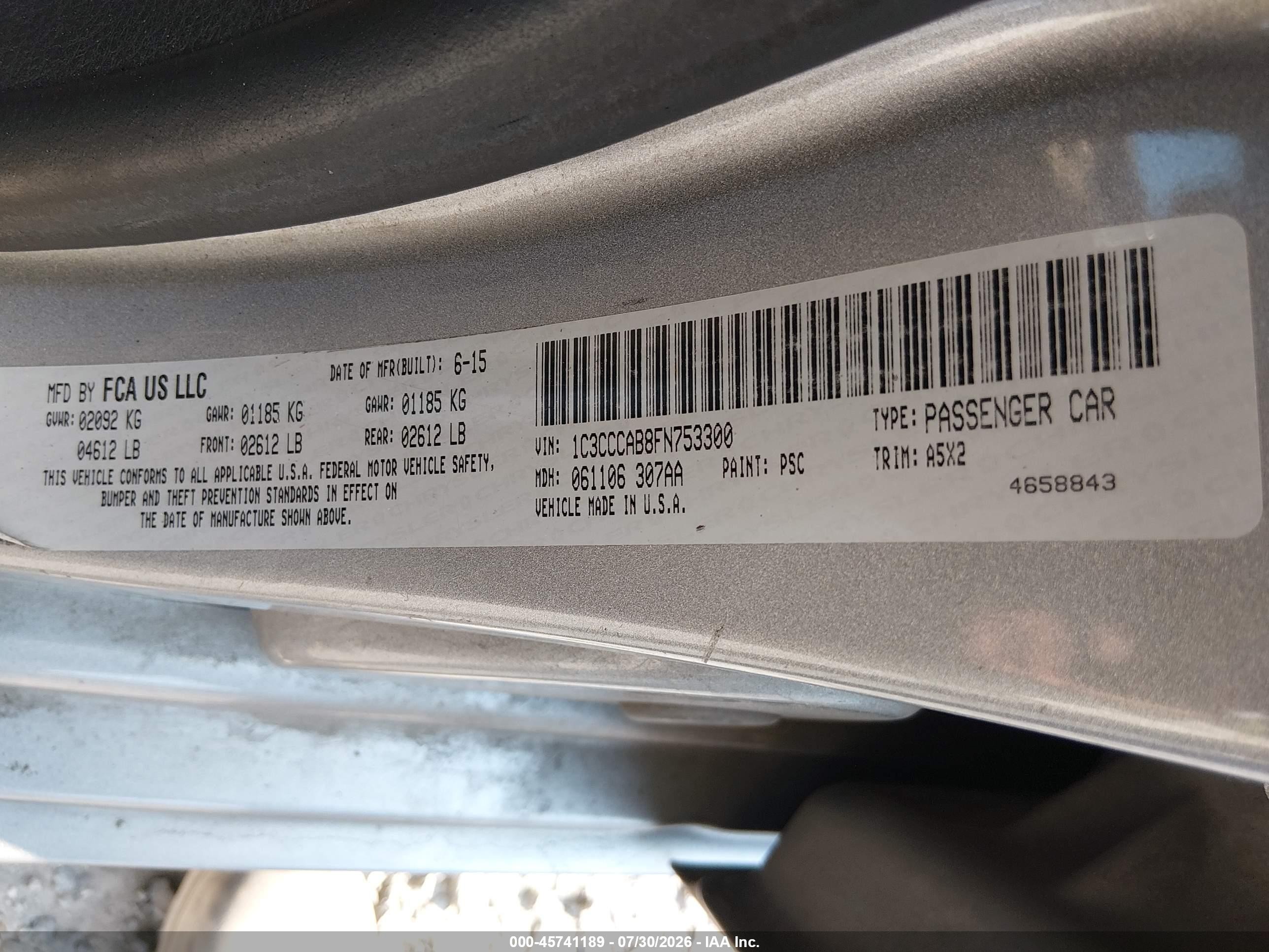 2015 Chrysler 200 Limited Gray vin: 1C3CCCAB8FN753300