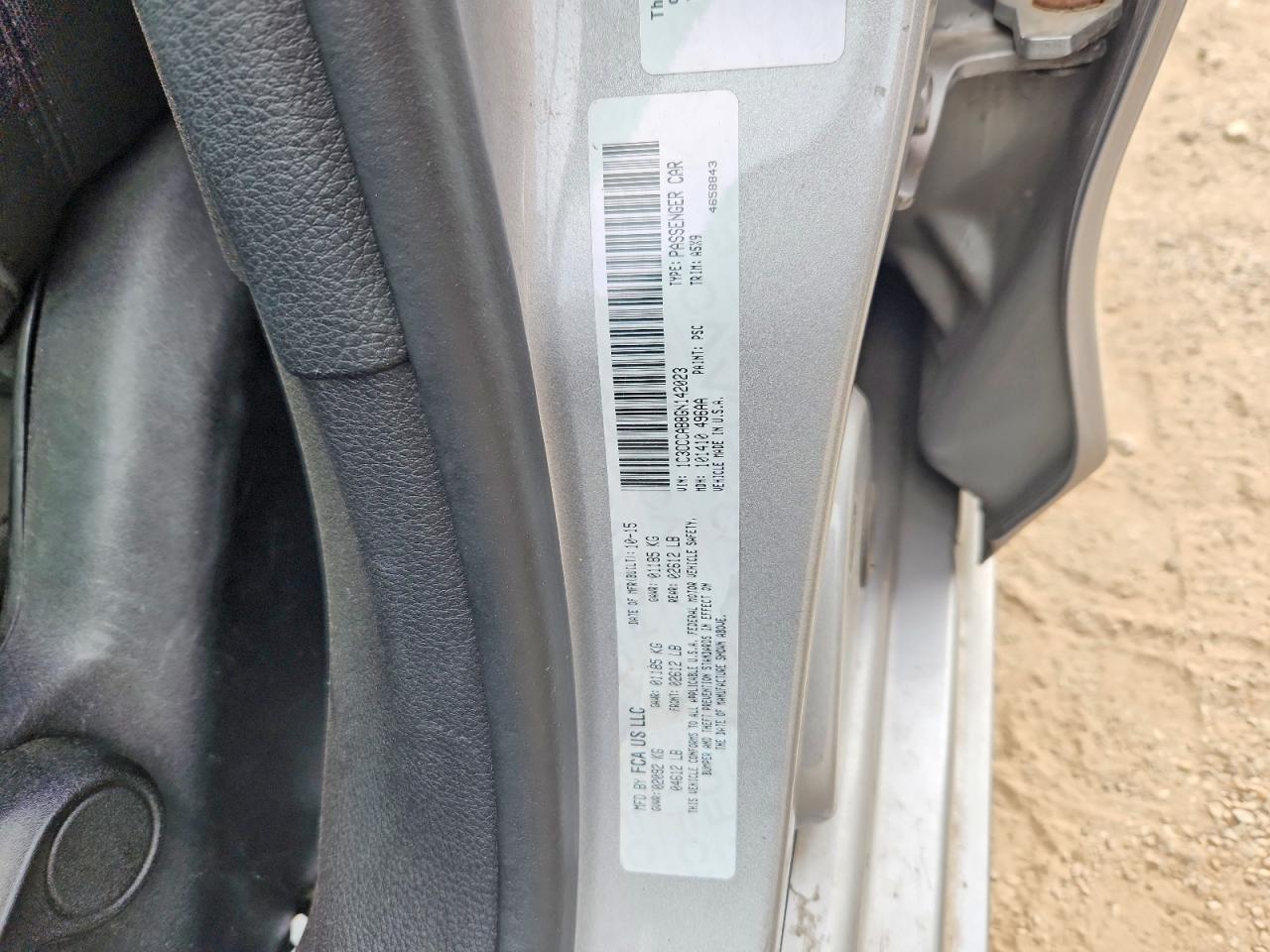 2016 Chrysler 200 Limited Gray vin: 1C3CCCAB8GN142023