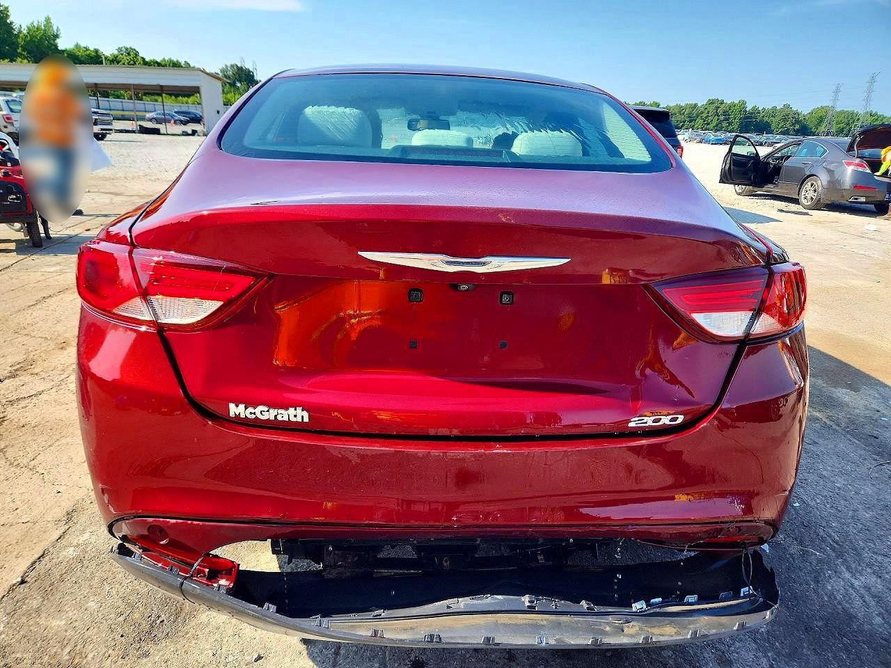 2015 Chrysler 200 Limited Burgundy vin: 1C3CCCAB9FN547810
