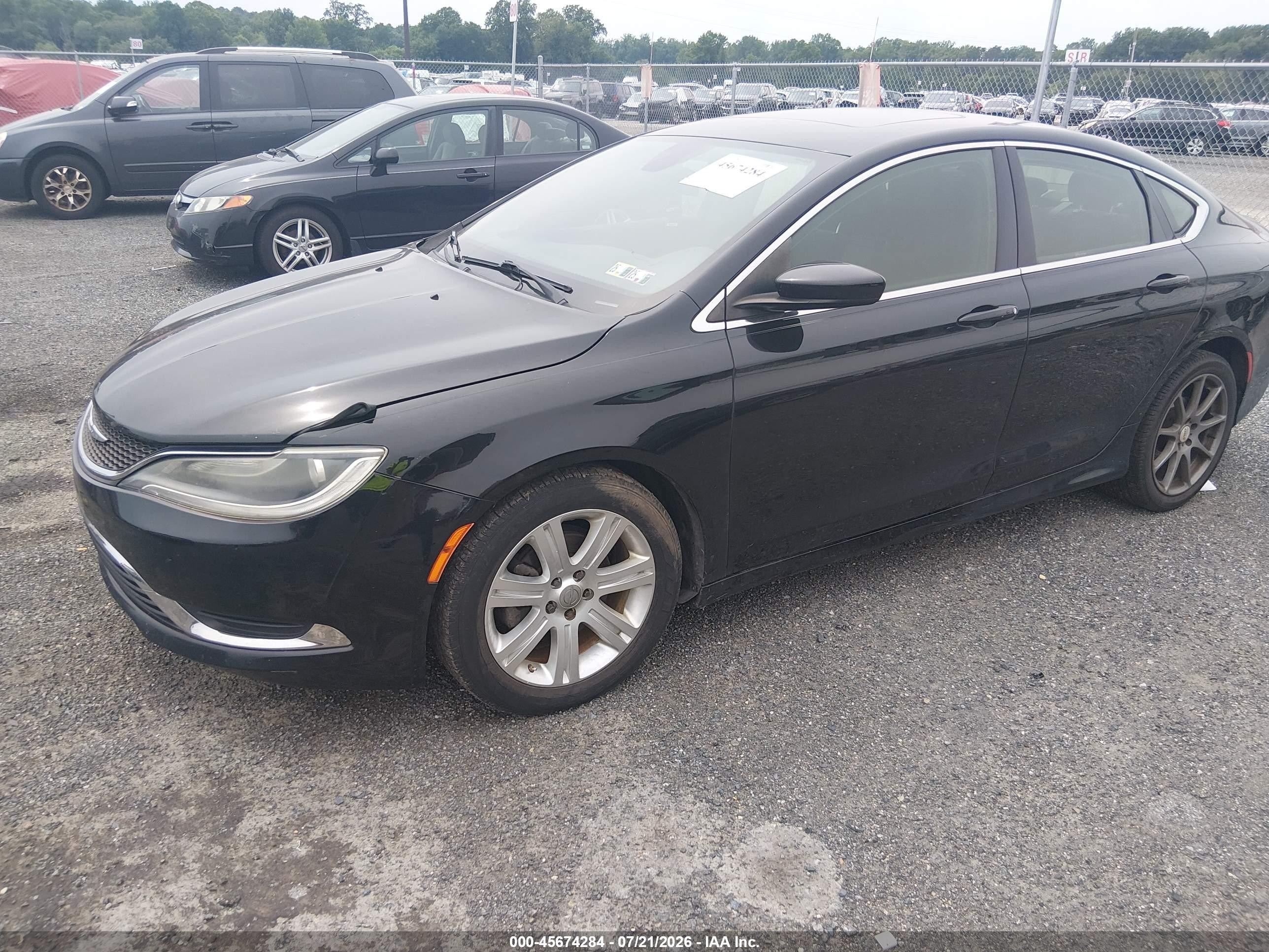 2015 Chrysler 200 Limited Черный vin: 1C3CCCAB9FN569046