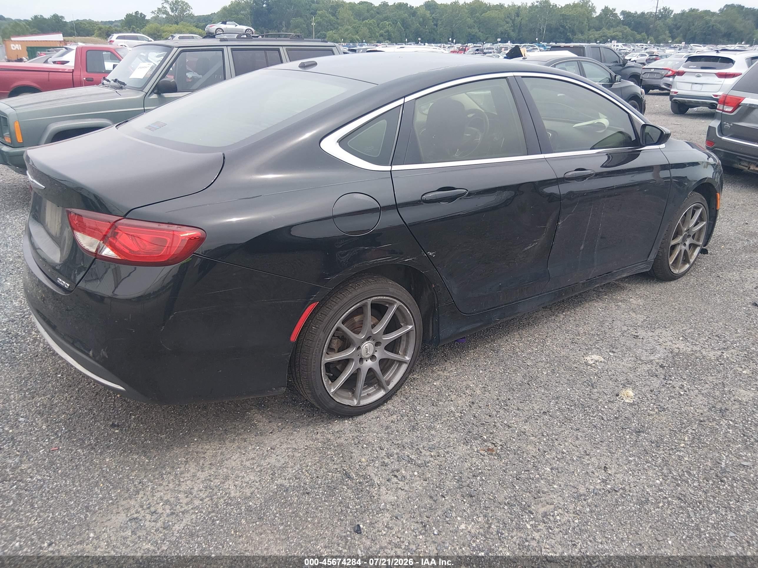 2015 Chrysler 200 Limited Черный vin: 1C3CCCAB9FN569046