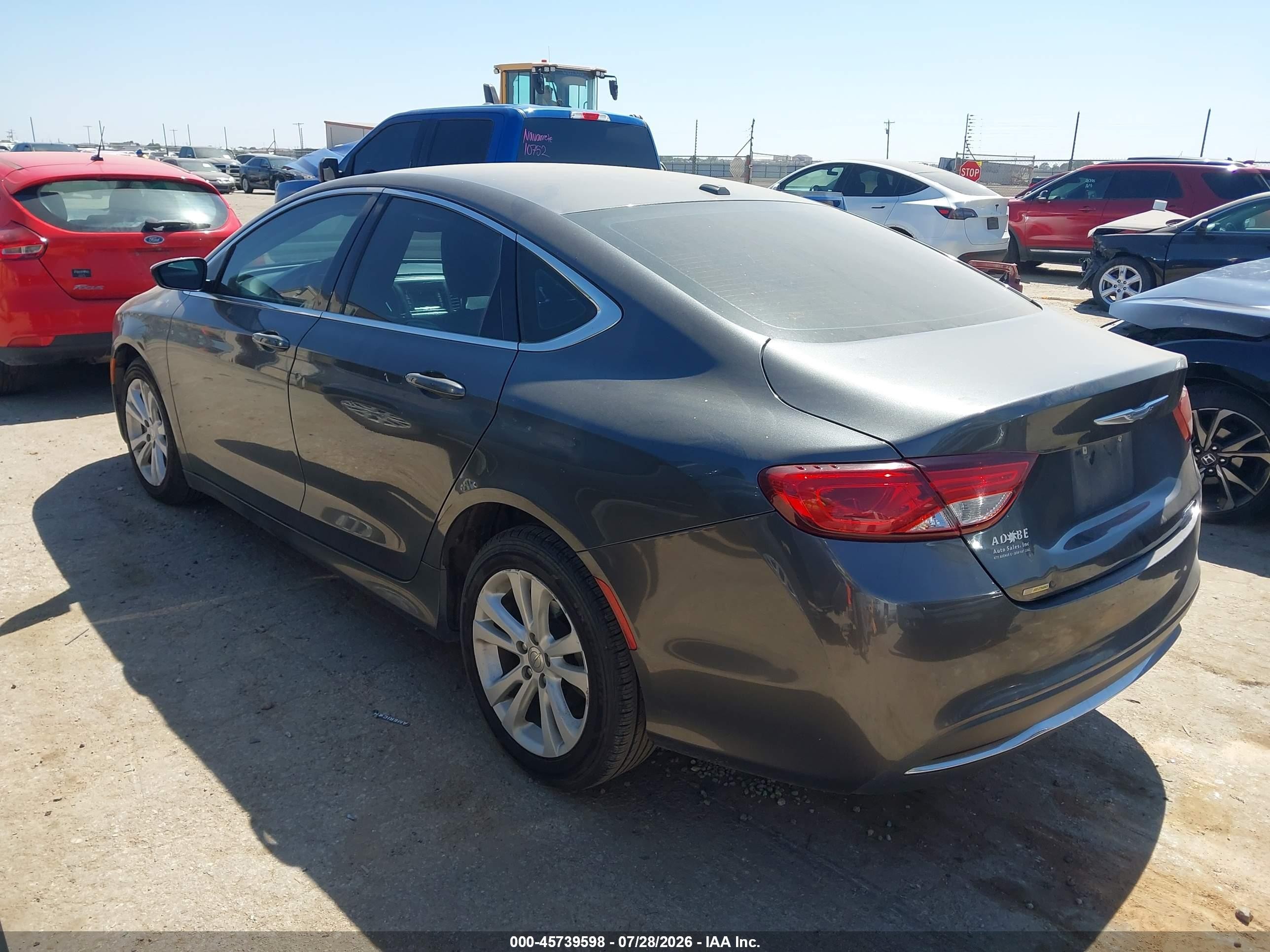 2015 Chrysler 200 Limited Gray vin: 1C3CCCAB9FN612946