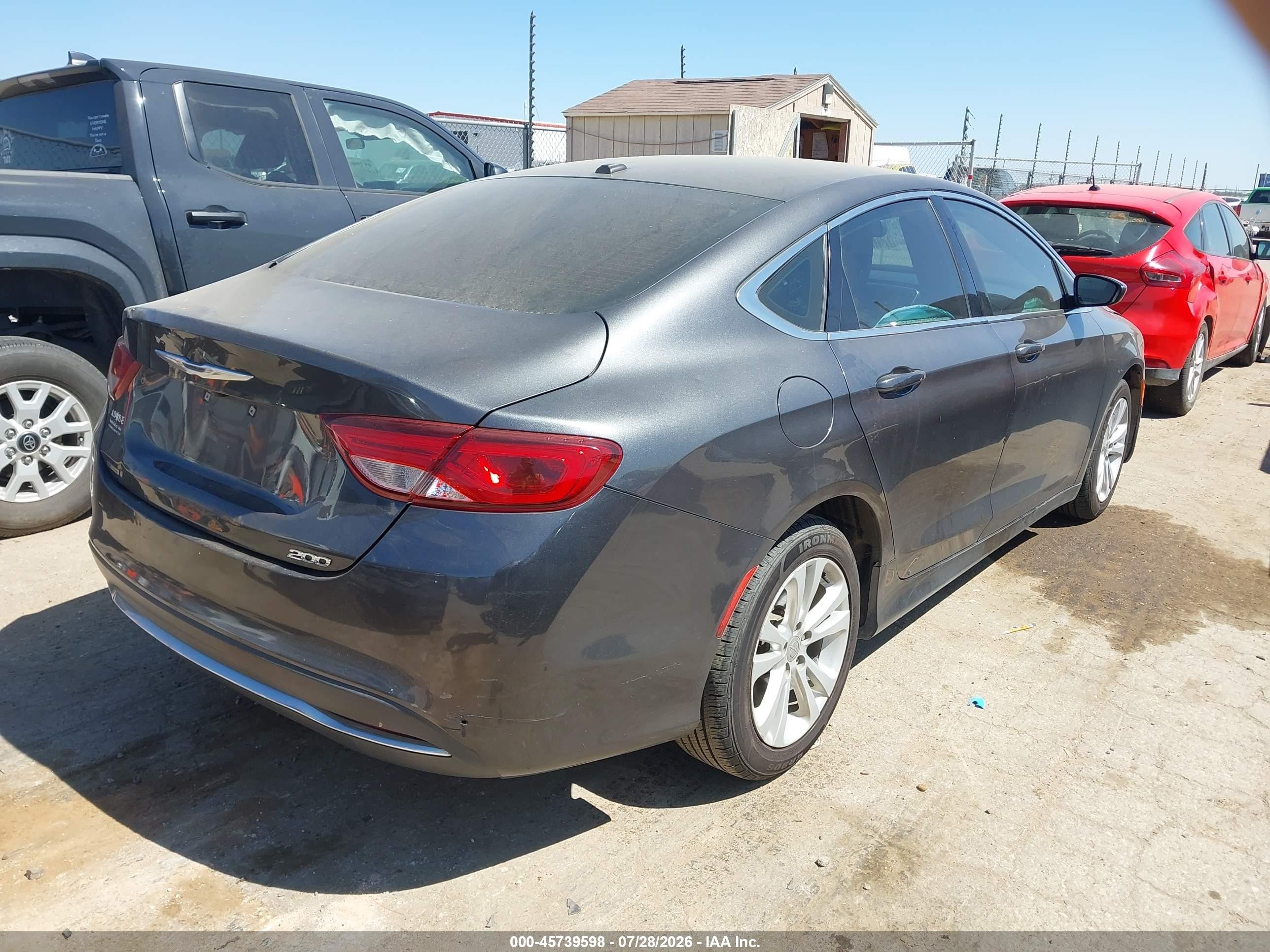 2015 Chrysler 200 Limited Gray vin: 1C3CCCAB9FN612946