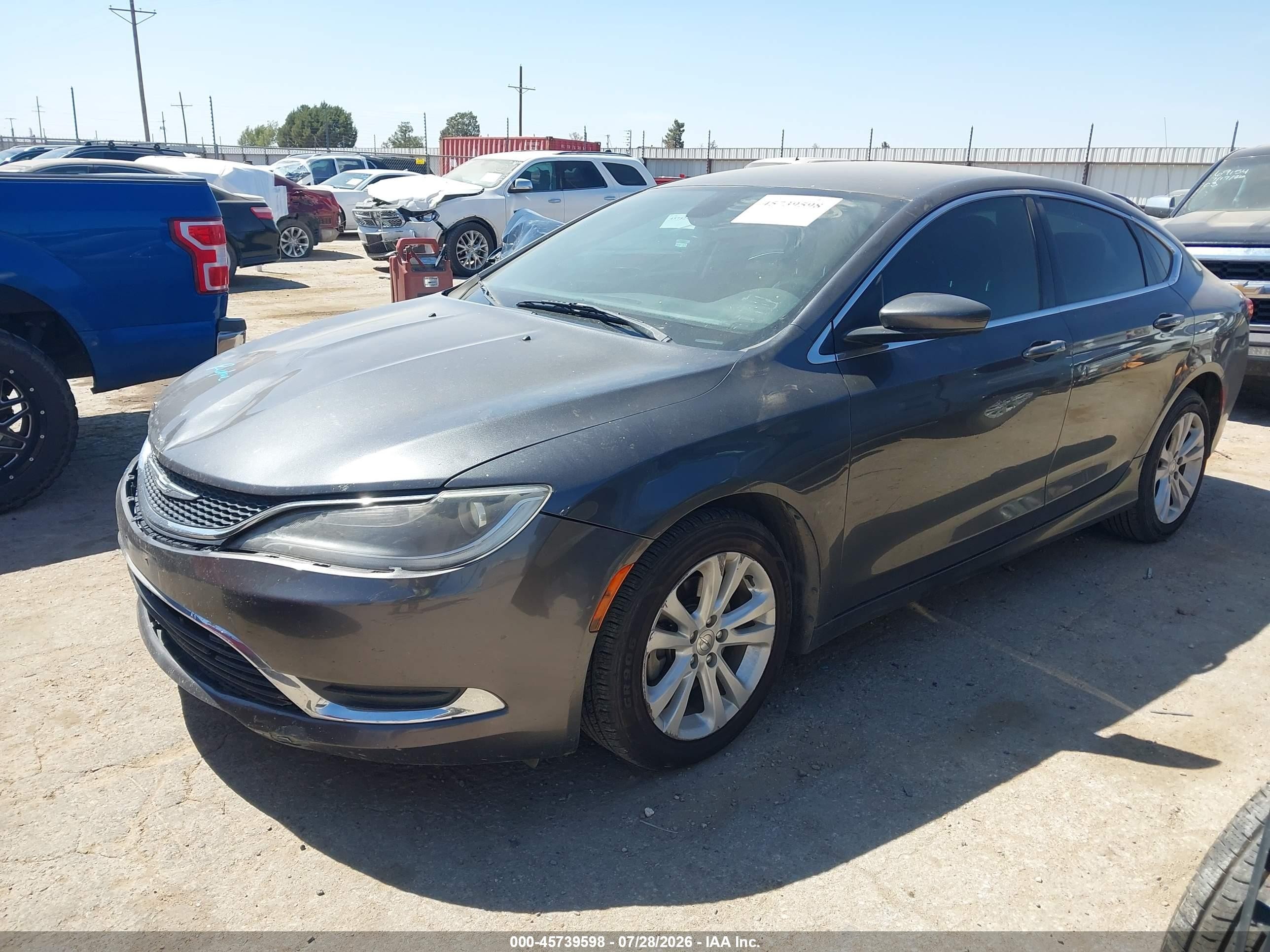 2015 Chrysler 200 Limited Gray vin: 1C3CCCAB9FN612946