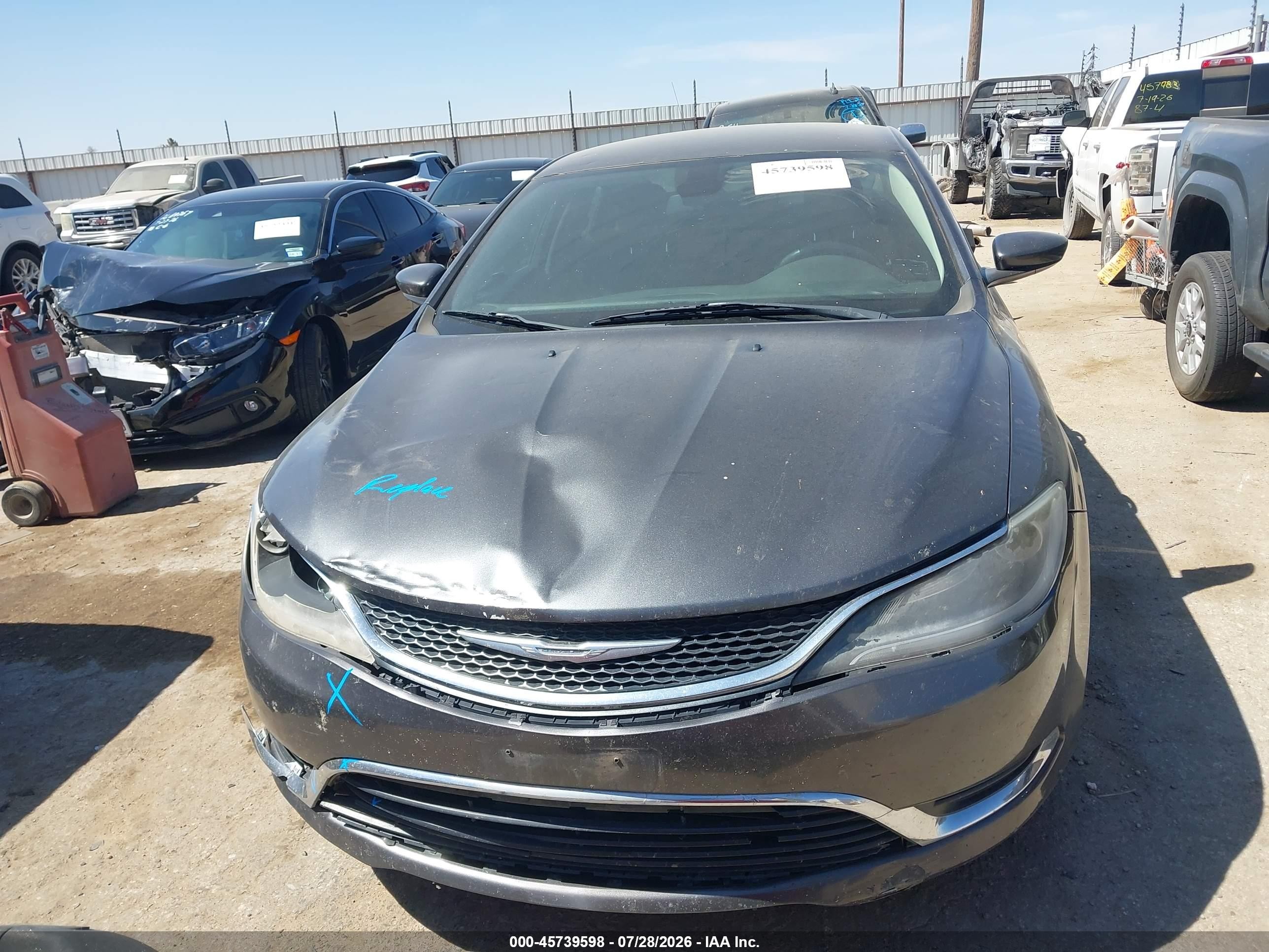 2015 Chrysler 200 Limited Gray vin: 1C3CCCAB9FN612946