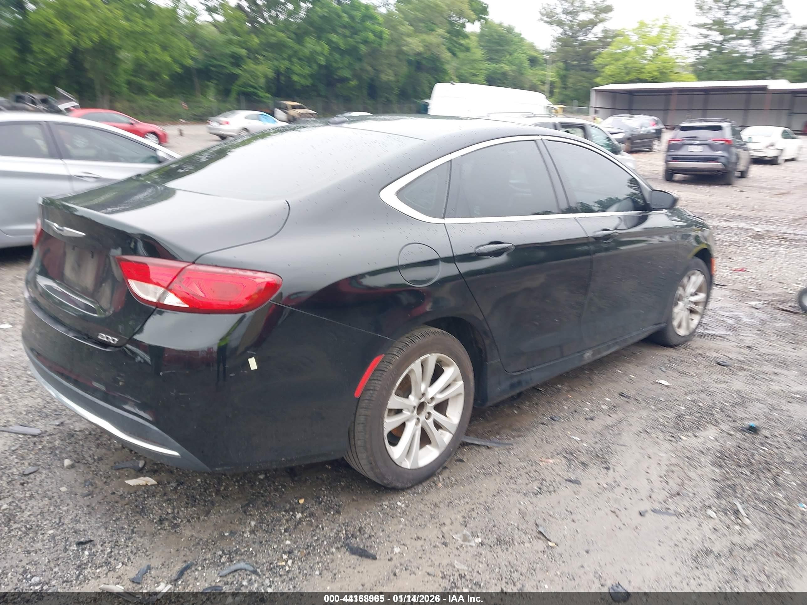 2015 Chrysler 200 Limited Black vin: 1C3CCCAB9FN617256