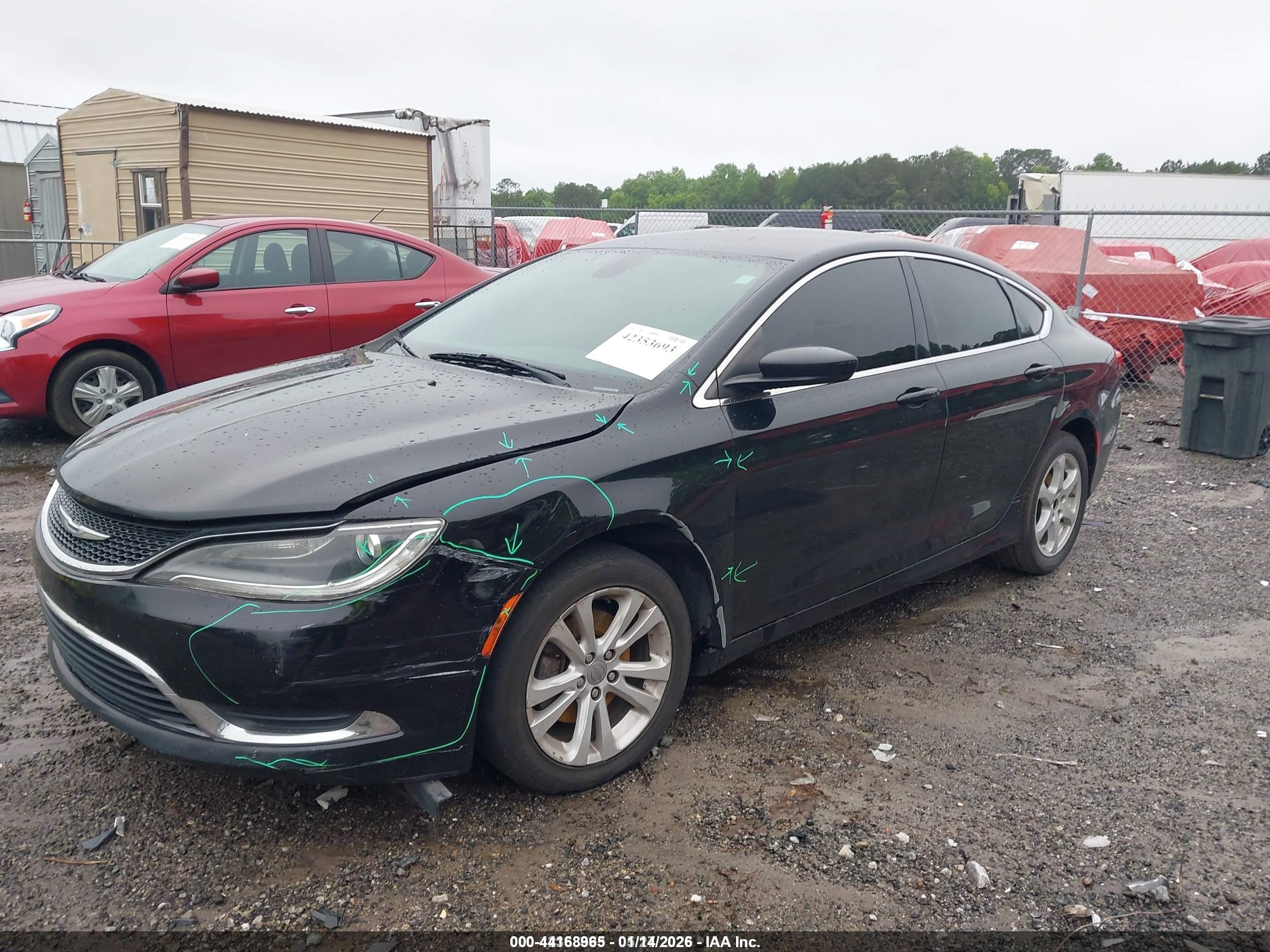 2015 Chrysler 200 Limited Black vin: 1C3CCCAB9FN617256