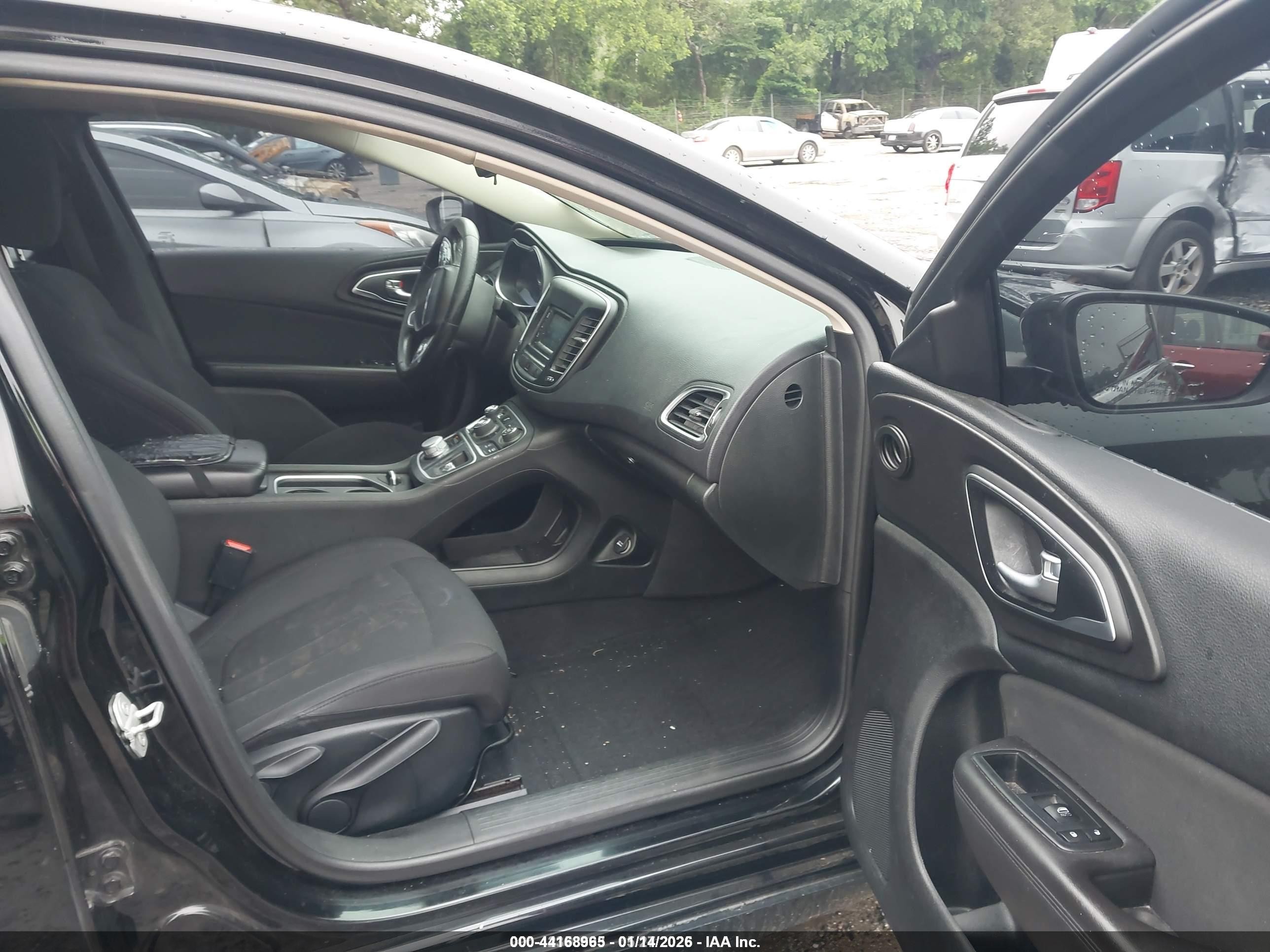 2015 Chrysler 200 Limited Black vin: 1C3CCCAB9FN617256