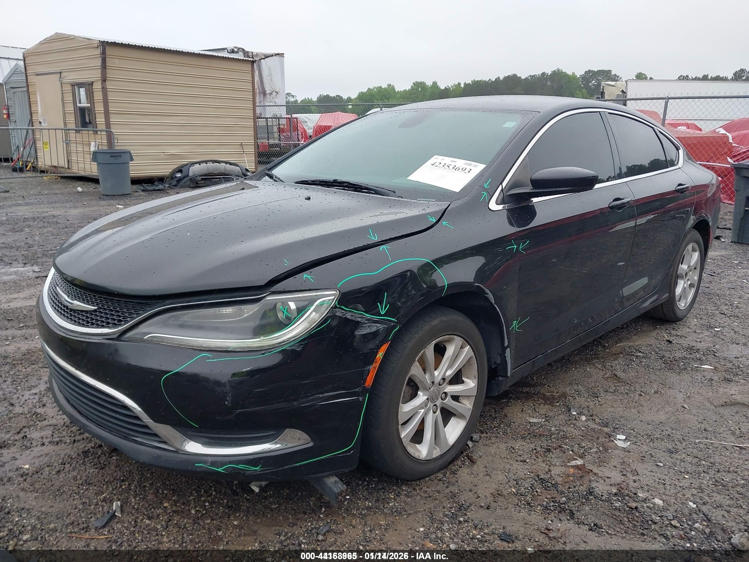 2015 Chrysler 200 Limited Black vin: 1C3CCCAB9FN617256