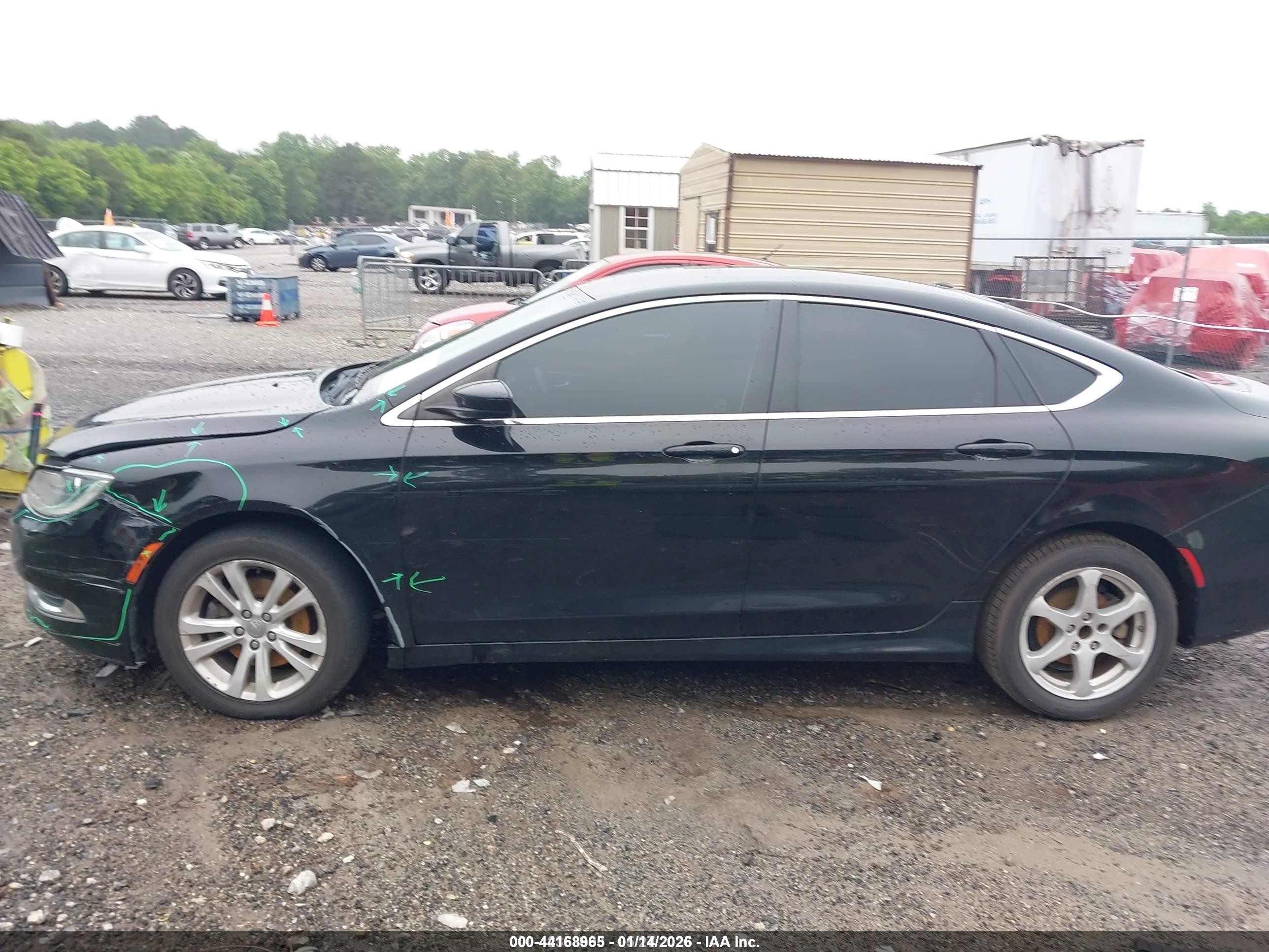 2015 Chrysler 200 Limited Black vin: 1C3CCCAB9FN617256