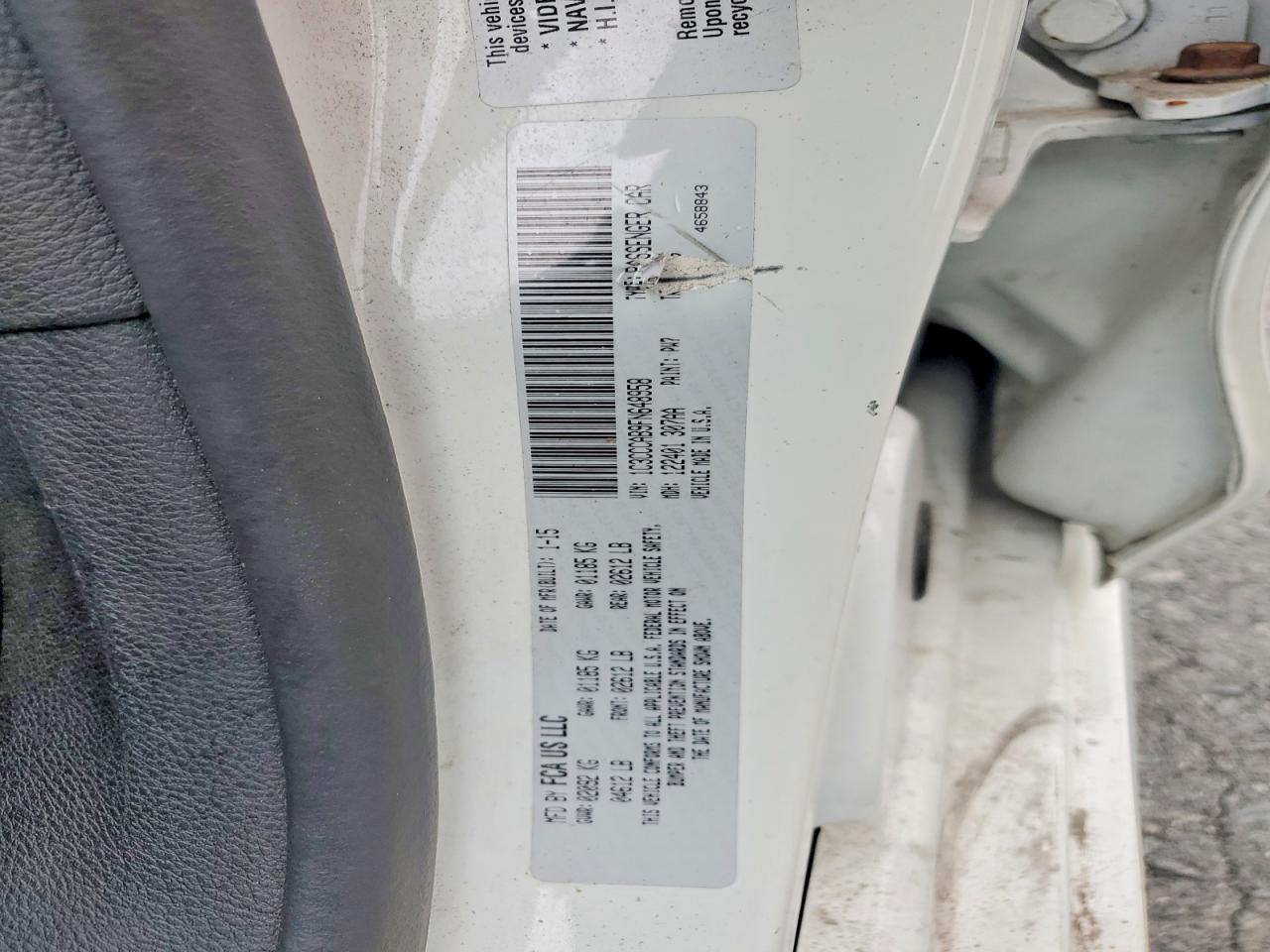 2015 Chrysler 200 Limited Белый vin: 1C3CCCAB9FN648958
