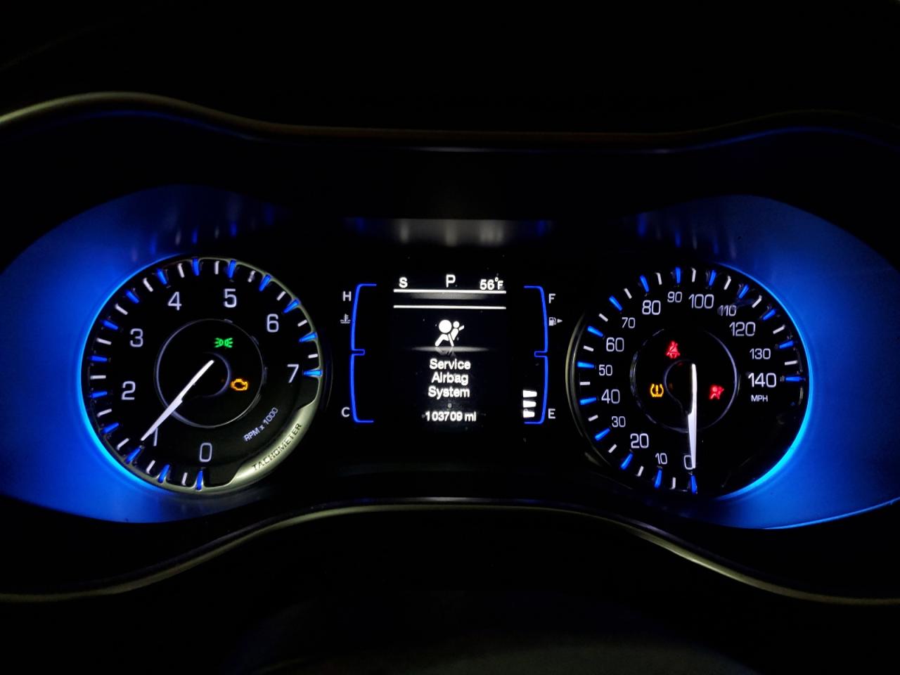 2015 Chrysler 200 Limited White vin: 1C3CCCAB9FN657952 Damage: Warning Light - Engine, On, Unacceptable