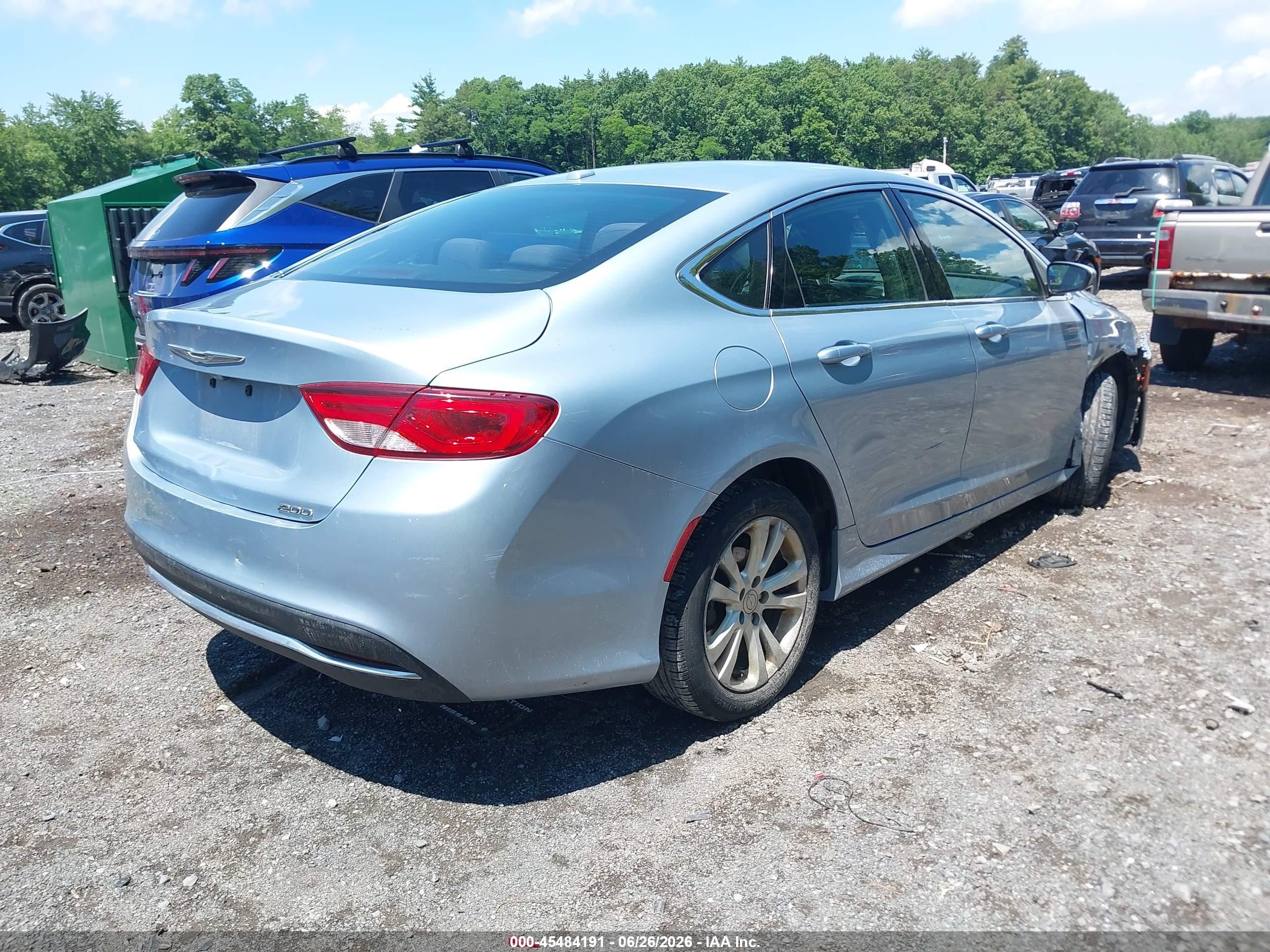 2015 Chrysler 200 Limited Blue vin: 1C3CCCAB9FN681345