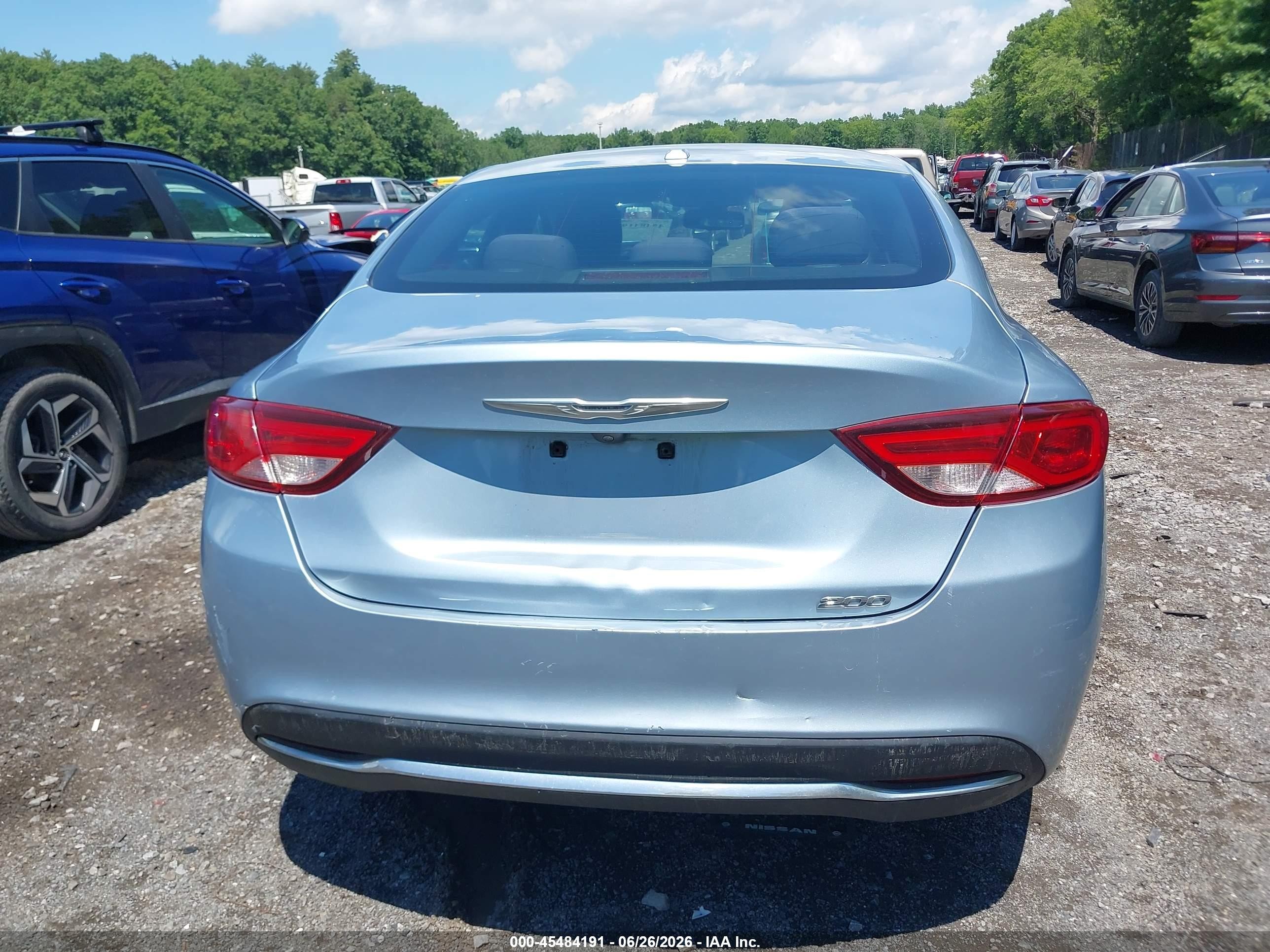 2015 Chrysler 200 Limited Blue vin: 1C3CCCAB9FN681345