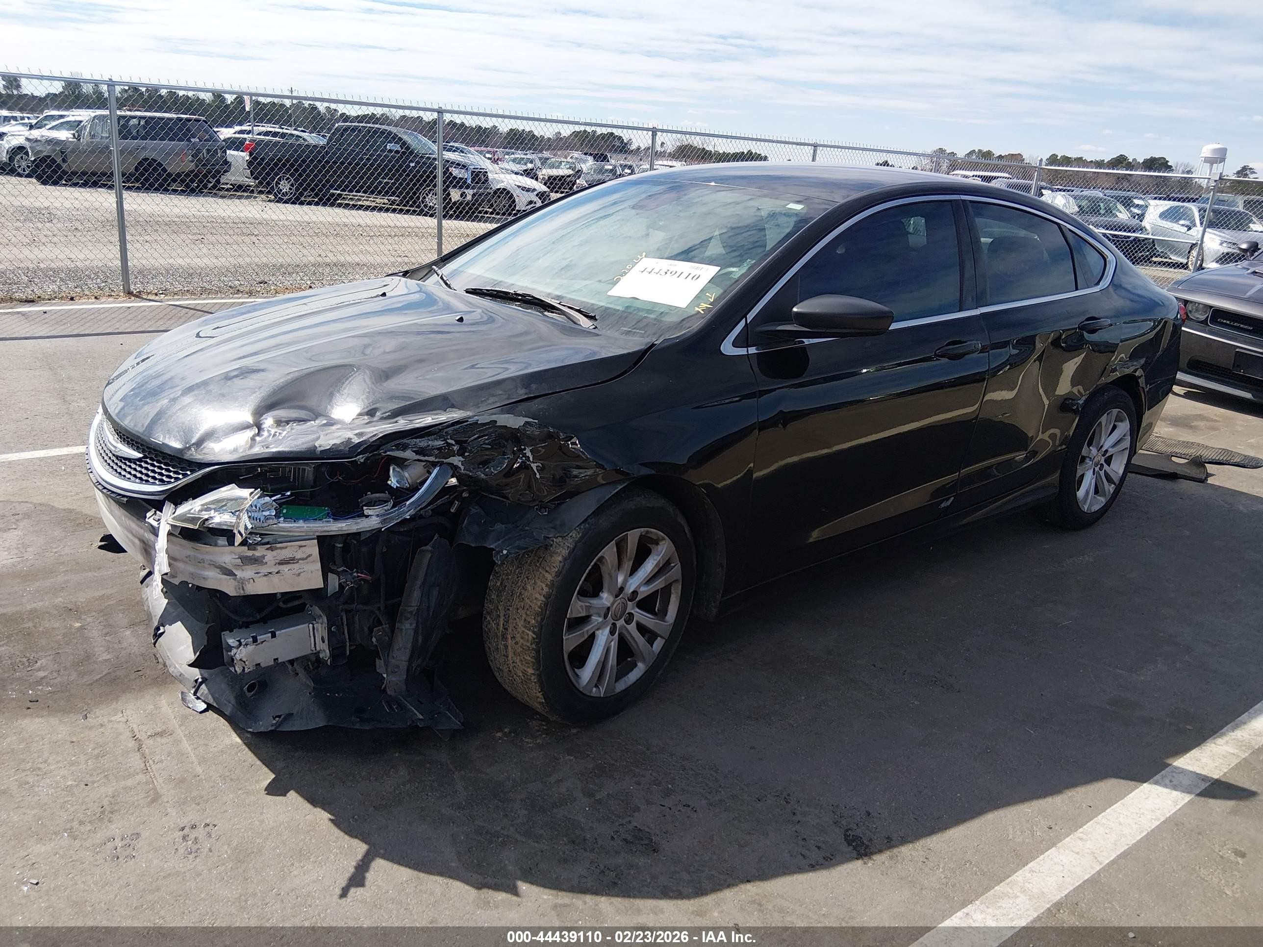 2015 Chrysler 200 Limited Black vin: 1C3CCCAB9FN681572