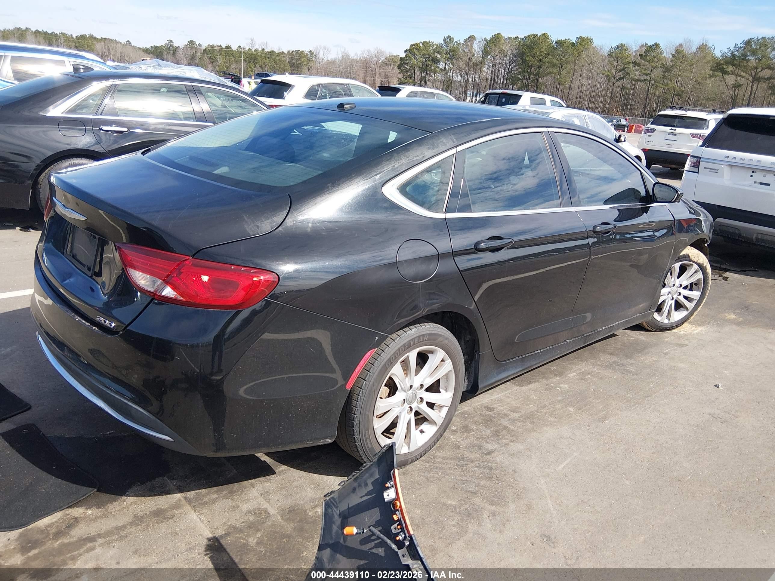 2015 Chrysler 200 Limited Black vin: 1C3CCCAB9FN681572