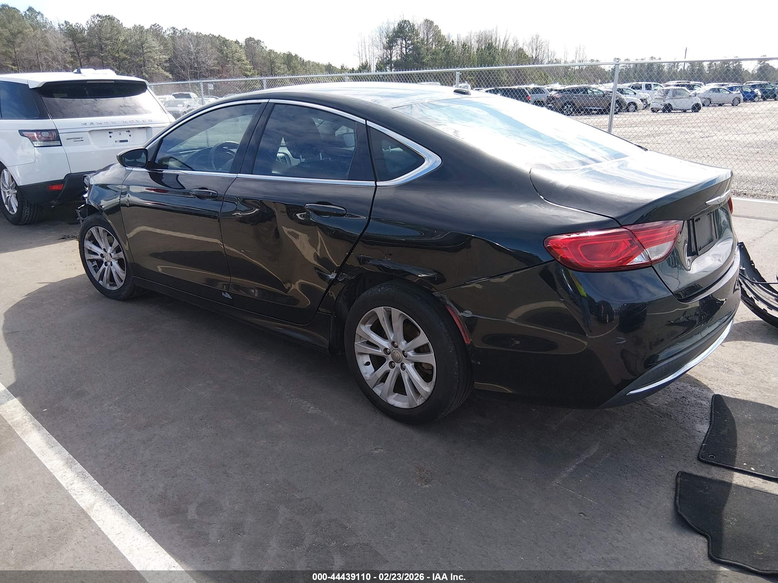 2015 Chrysler 200 Limited Black vin: 1C3CCCAB9FN681572