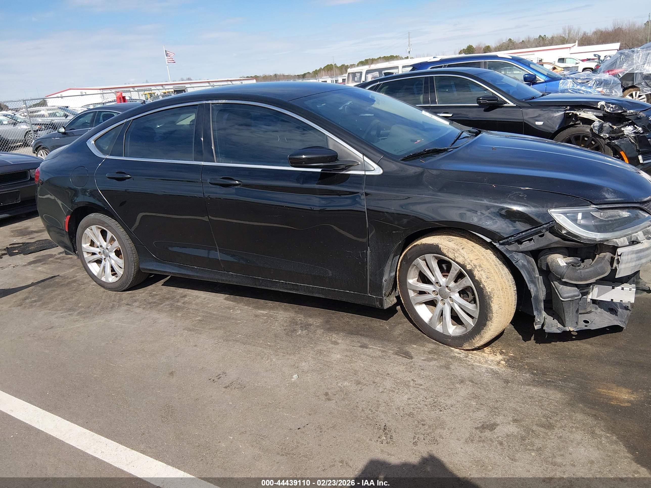 2015 Chrysler 200 Limited Black vin: 1C3CCCAB9FN681572