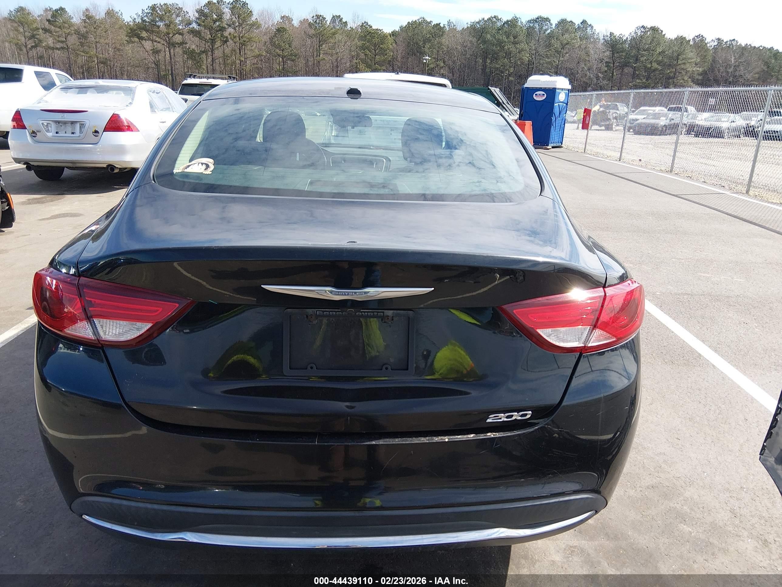 2015 Chrysler 200 Limited Black vin: 1C3CCCAB9FN681572