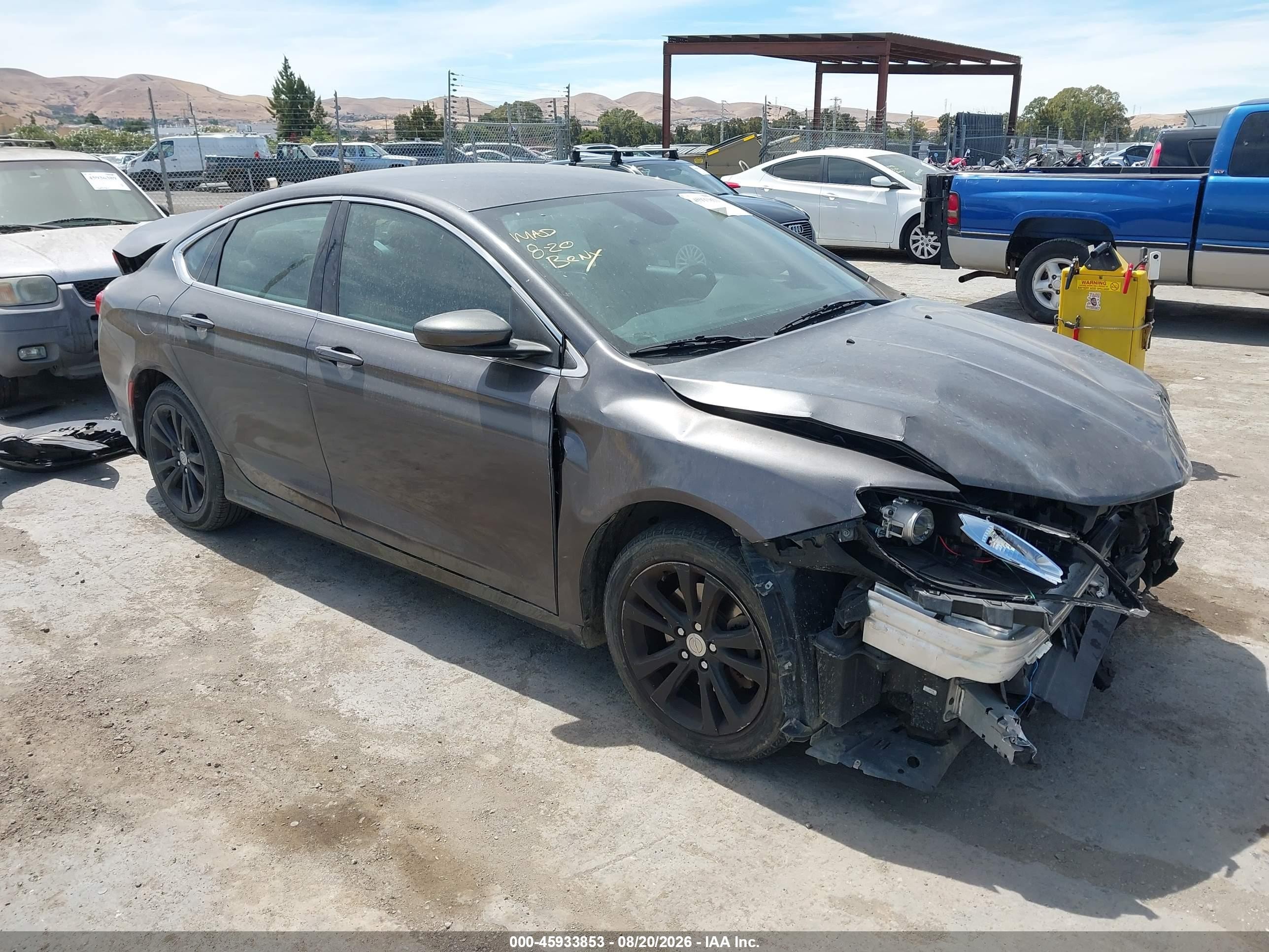 2015 Chrysler 200 Limited Gray vin: 1C3CCCAB9FN683905