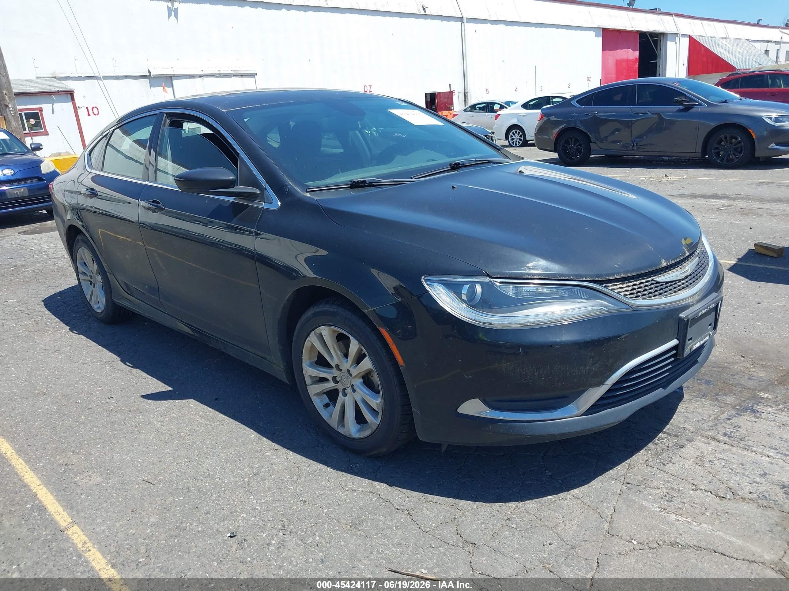 2015 Chrysler 200 Limited Черный vin: 1C3CCCAB9FN695097