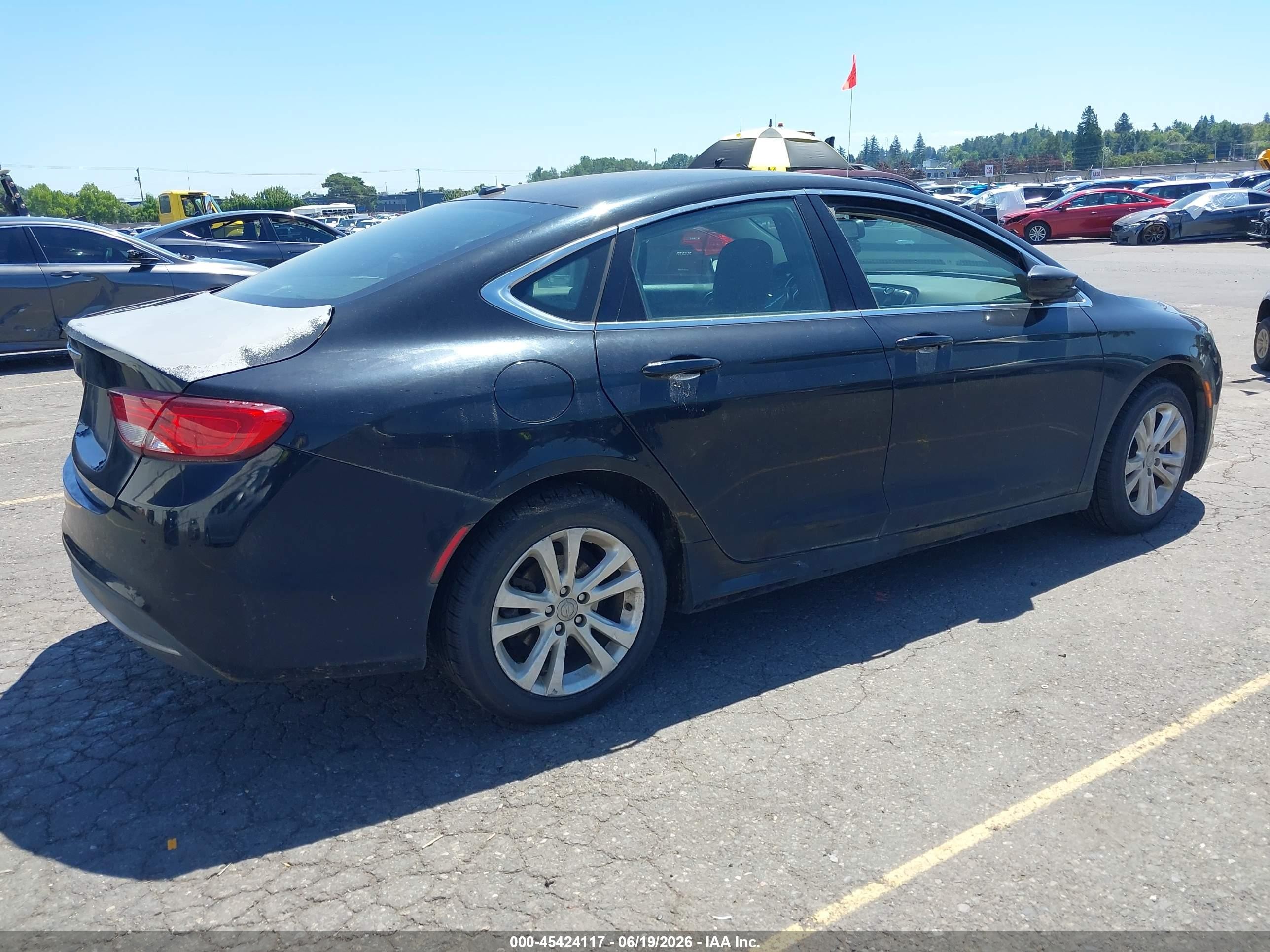 2015 Chrysler 200 Limited Черный vin: 1C3CCCAB9FN695097