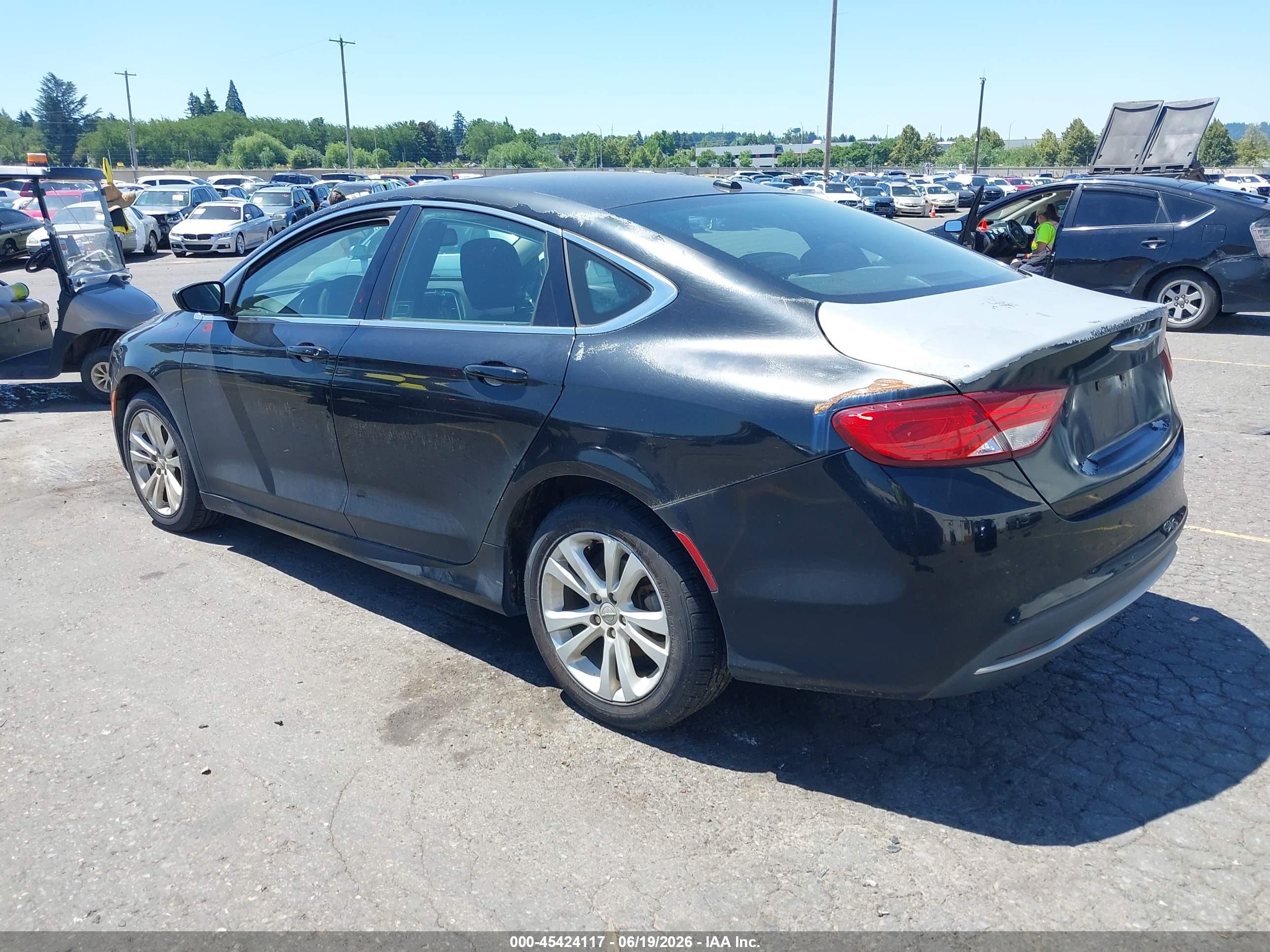 2015 Chrysler 200 Limited Черный vin: 1C3CCCAB9FN695097