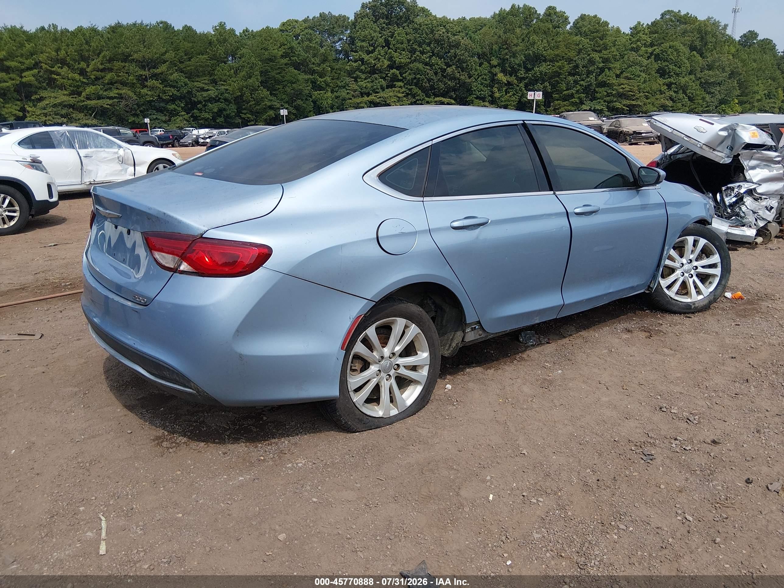 2015 Chrysler 200 Limited Light Blue vin: 1C3CCCAB9FN712769