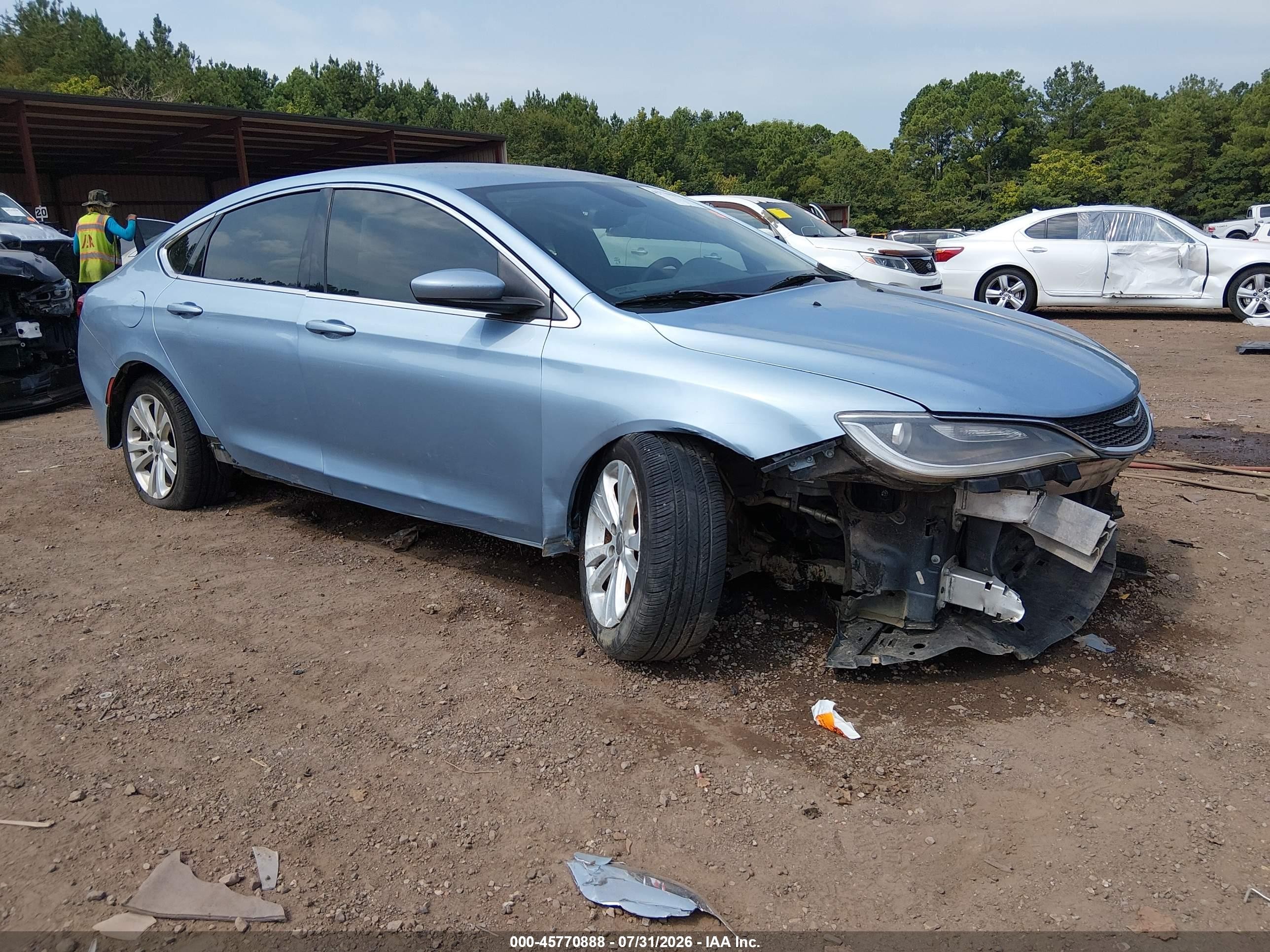 2015 Chrysler 200 Limited Light Blue vin: 1C3CCCAB9FN712769