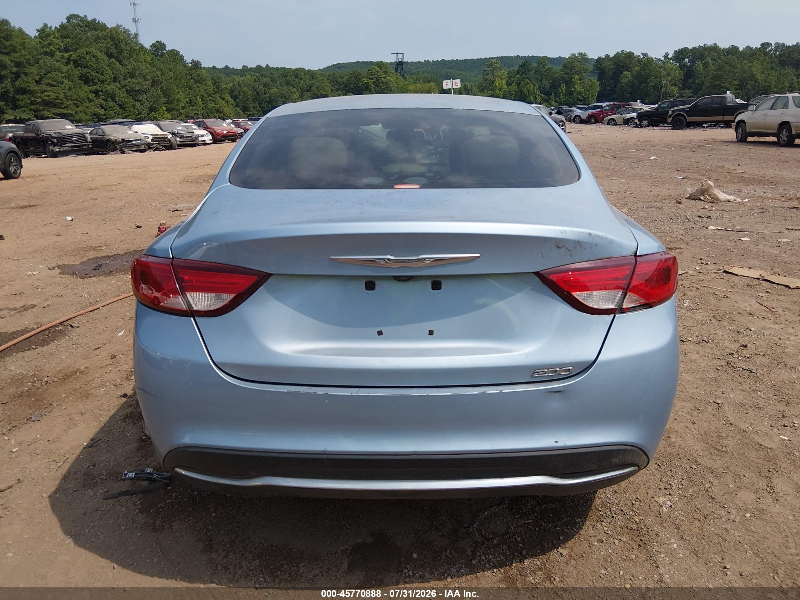 2015 Chrysler 200 Limited Light Blue vin: 1C3CCCAB9FN712769