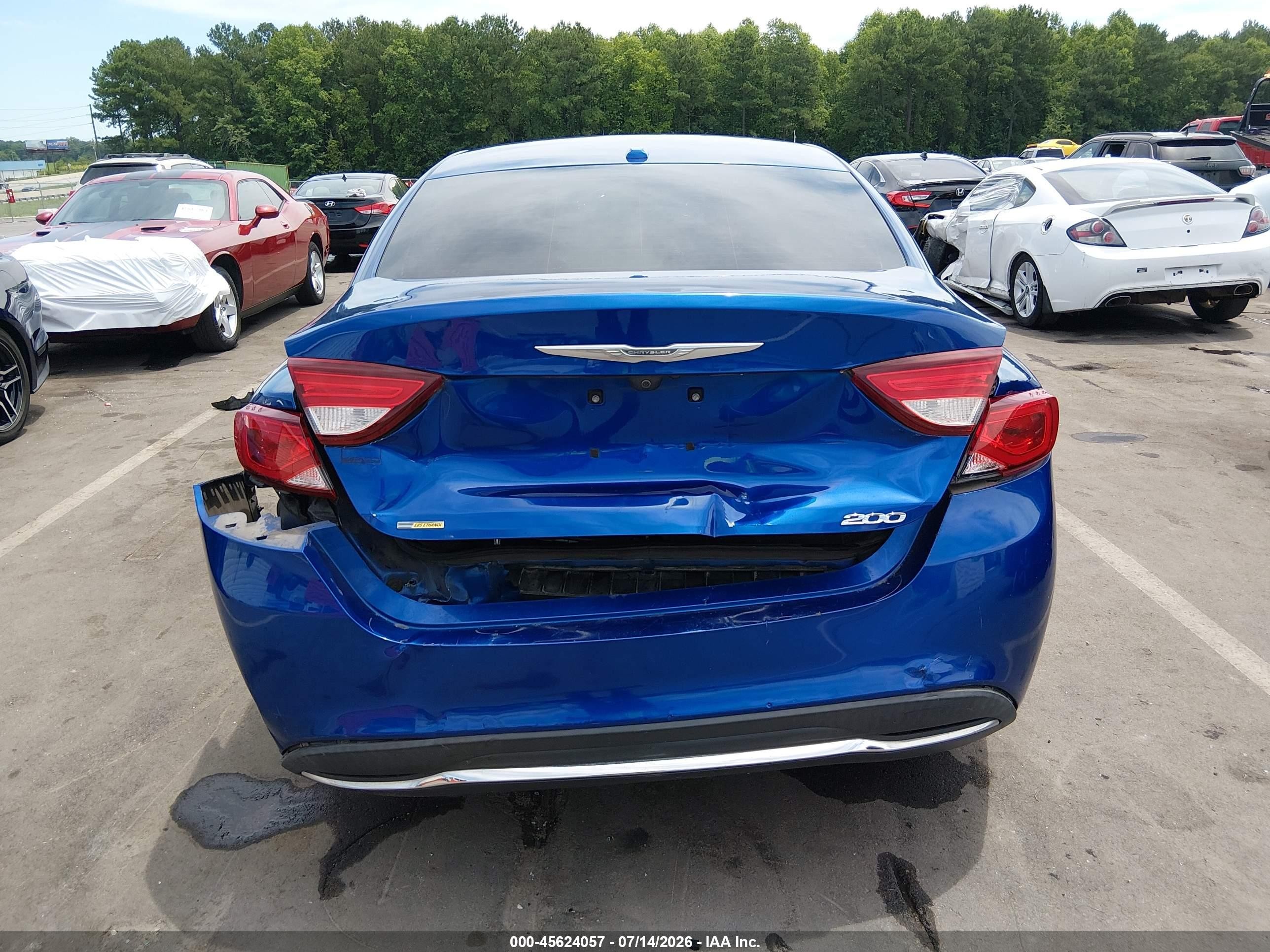 2015 Chrysler 200 Limited Blue vin: 1C3CCCAB9FN722816