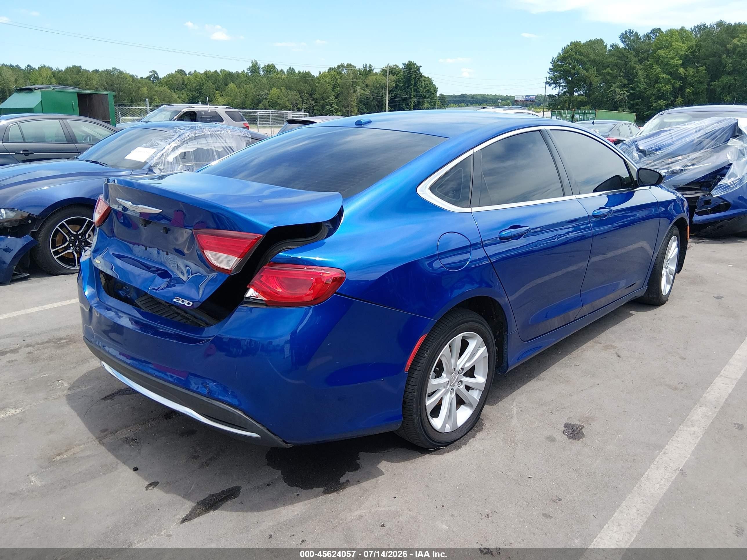 2015 Chrysler 200 Limited Blue vin: 1C3CCCAB9FN722816