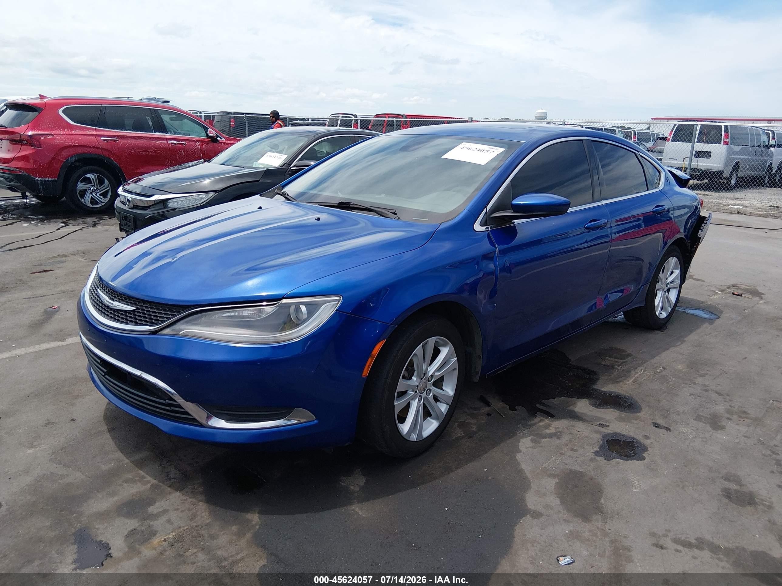 2015 Chrysler 200 Limited Blue vin: 1C3CCCAB9FN722816