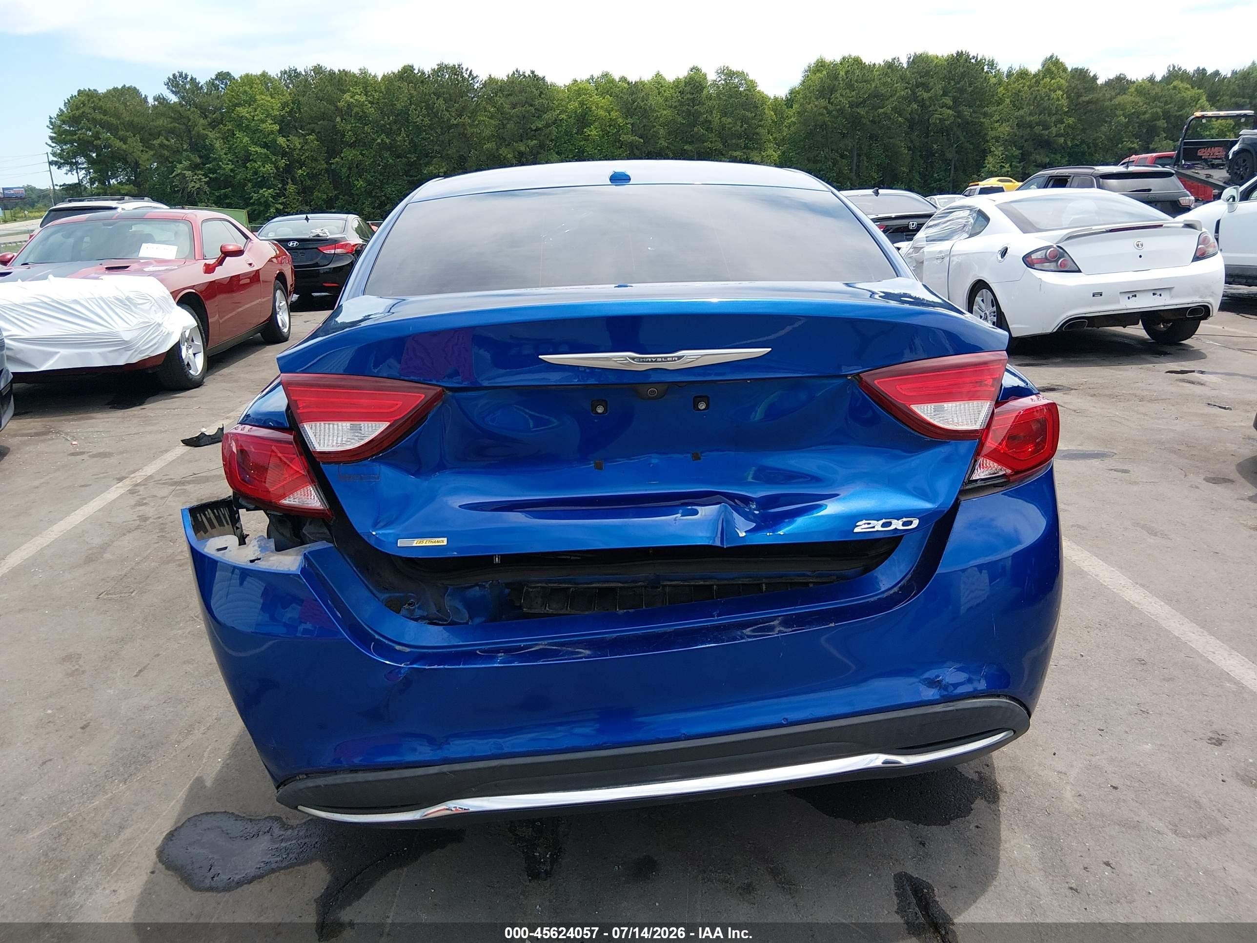 2015 Chrysler 200 Limited Blue vin: 1C3CCCAB9FN722816