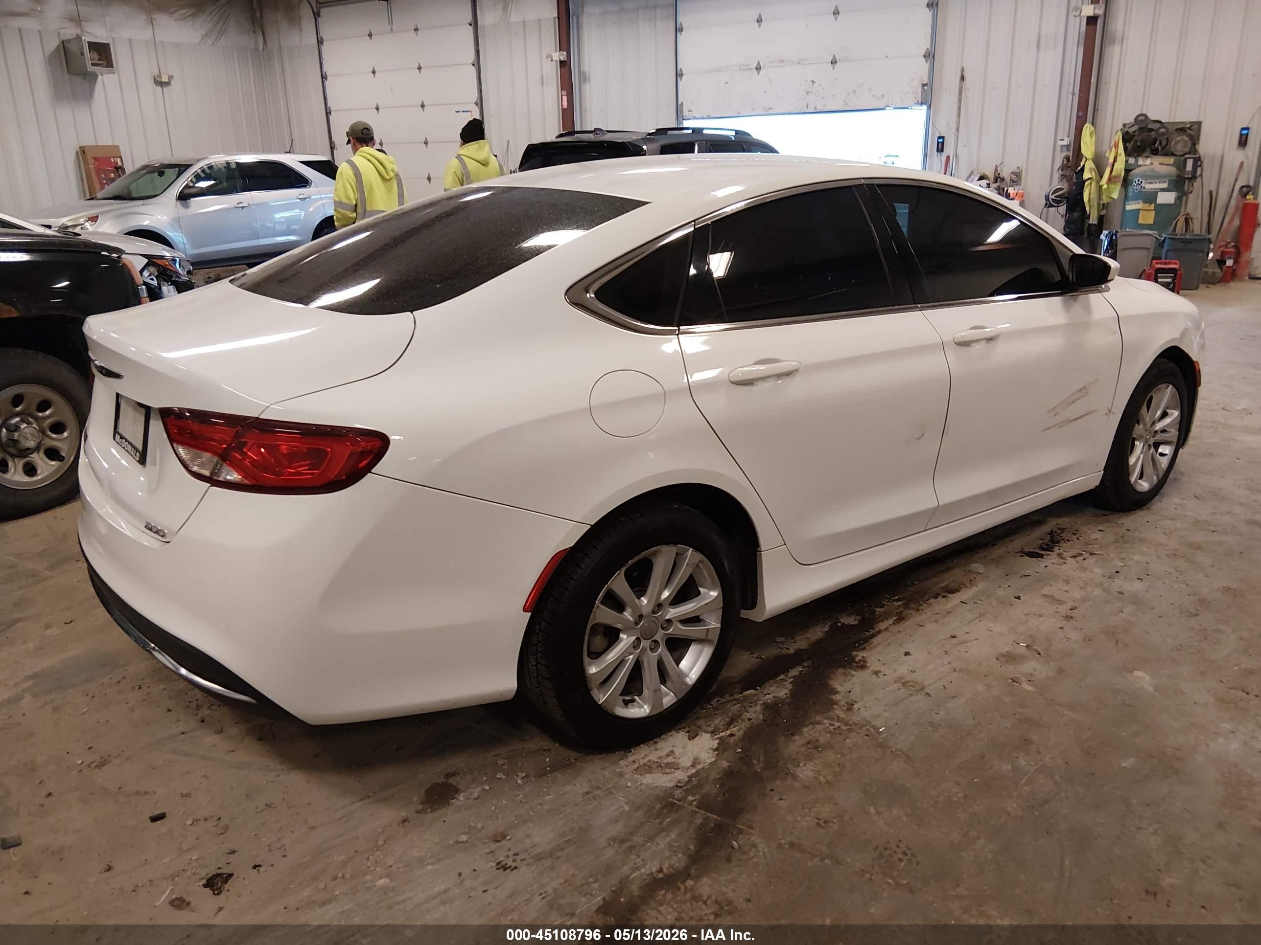 2015 Chrysler 200 Limited White vin: 1C3CCCAB9FN741155