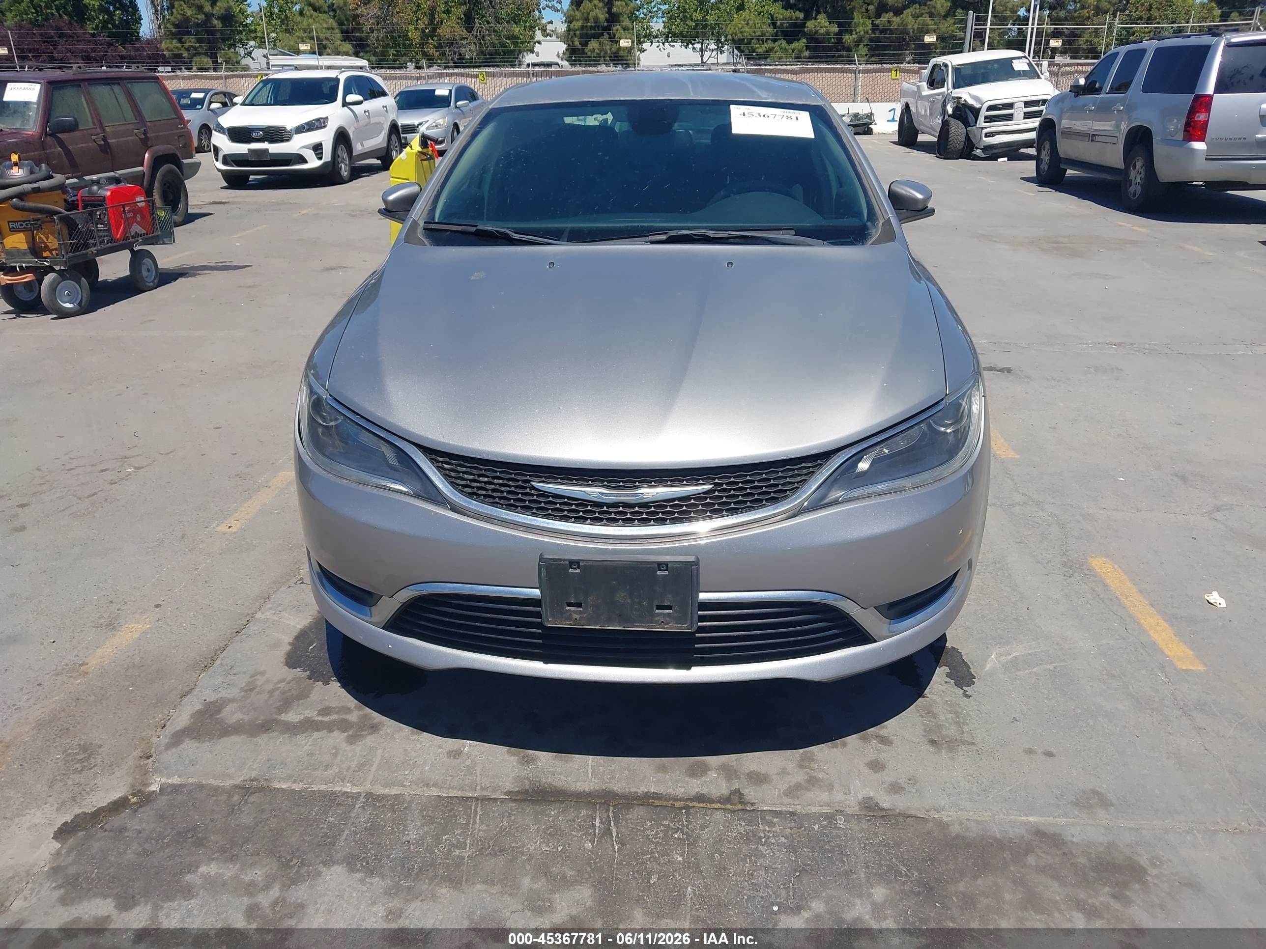 2015 Chrysler 200 Limited Gray vin: 1C3CCCAB9FN745786