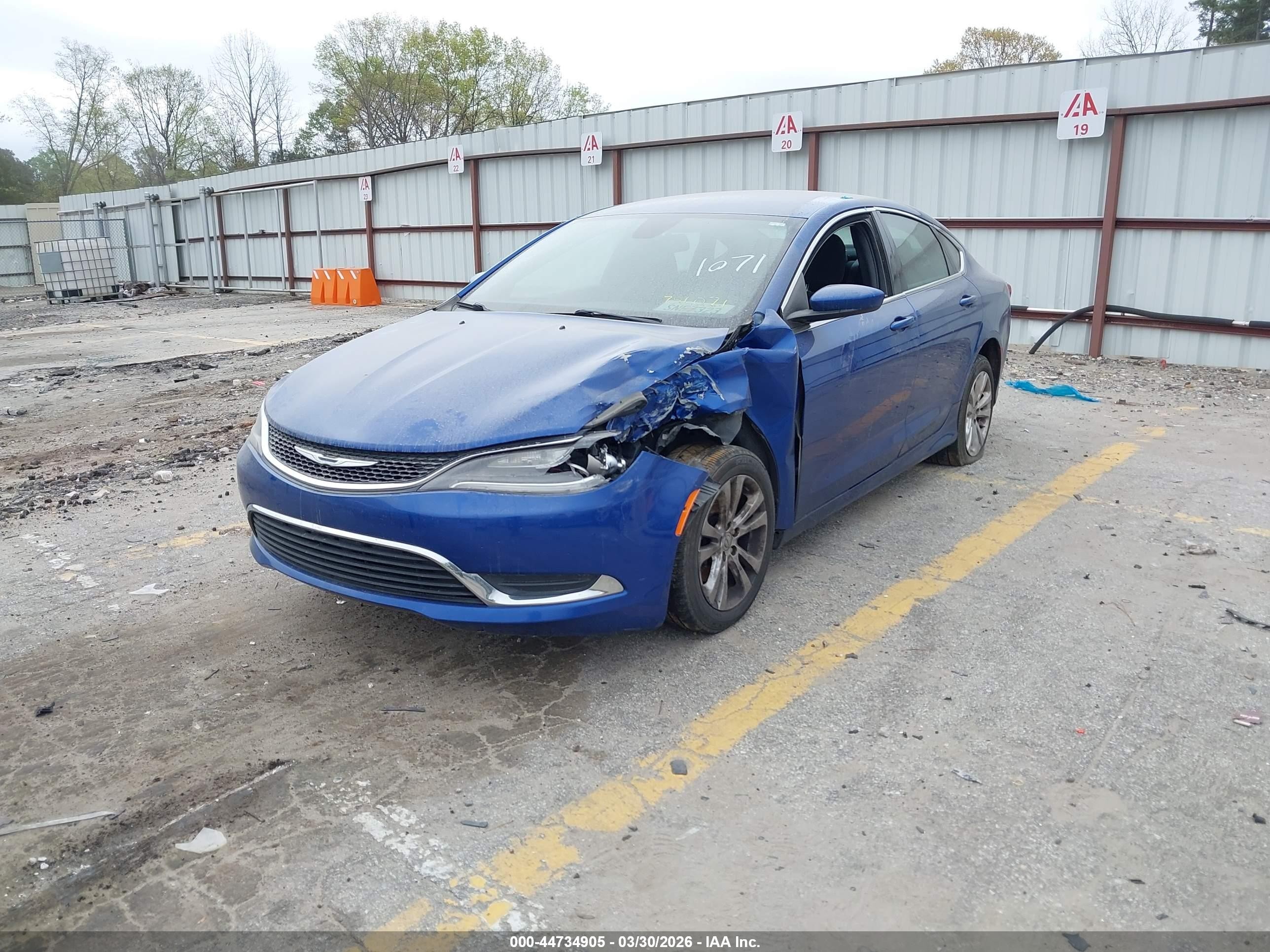 2015 Chrysler 200 Limited Blue vin: 1C3CCCAB9FN751071