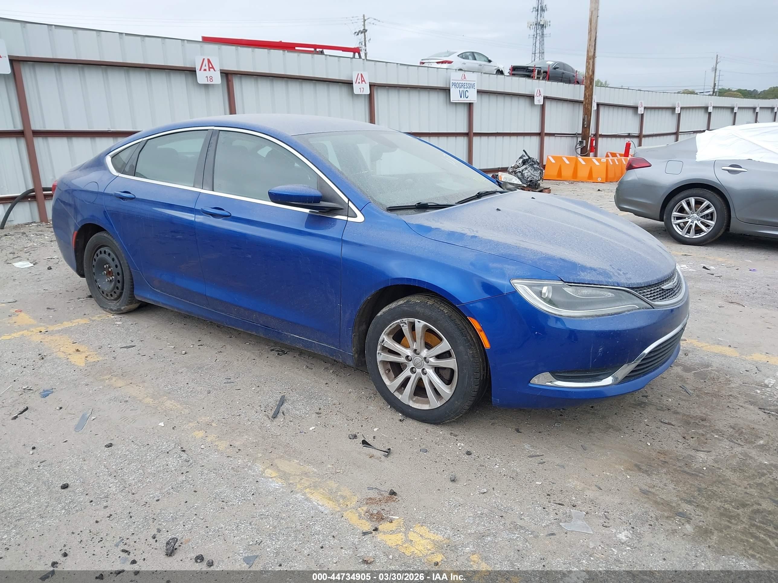 2015 Chrysler 200 Limited Blue vin: 1C3CCCAB9FN751071