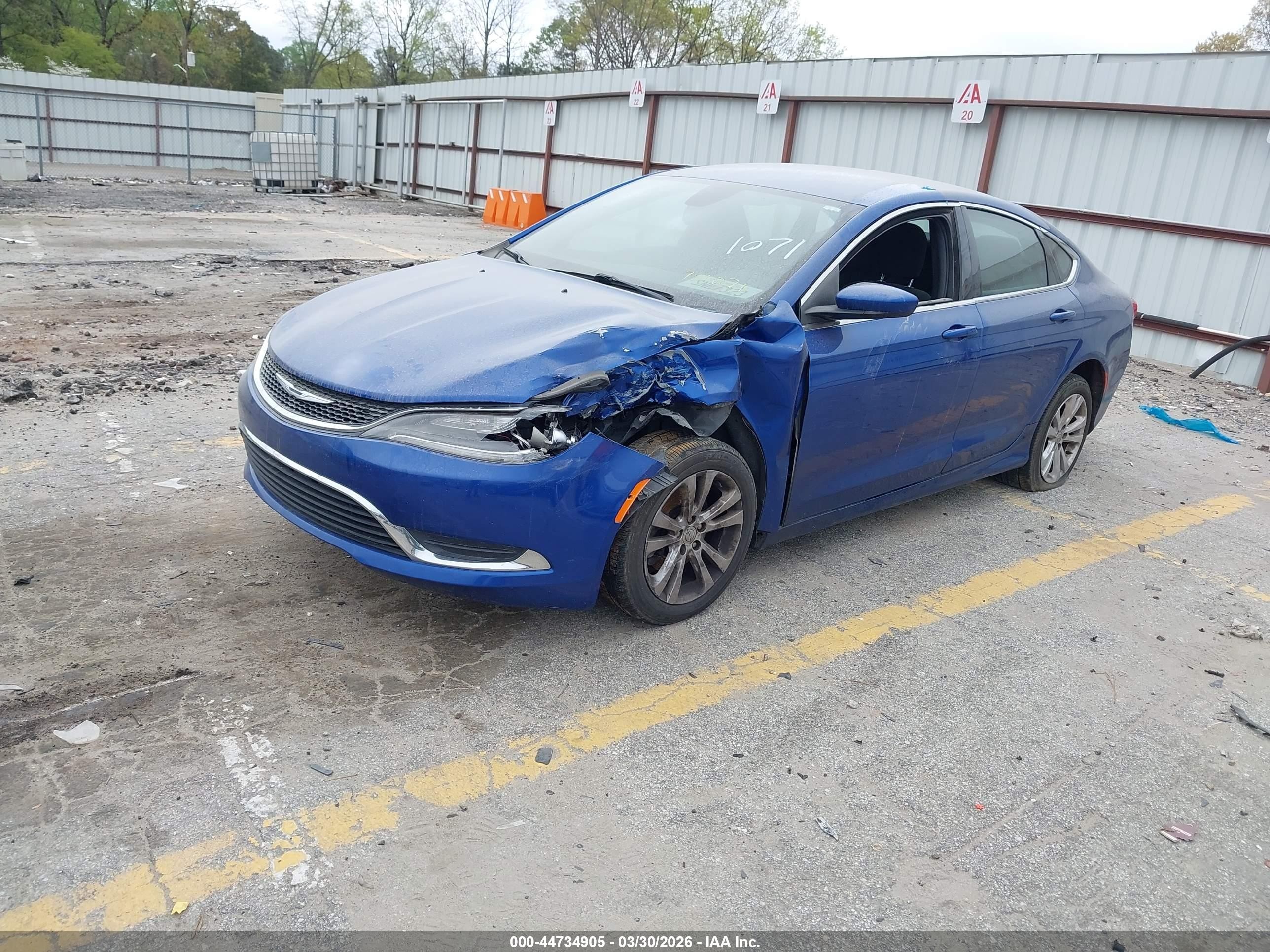 2015 Chrysler 200 Limited Blue vin: 1C3CCCAB9FN751071