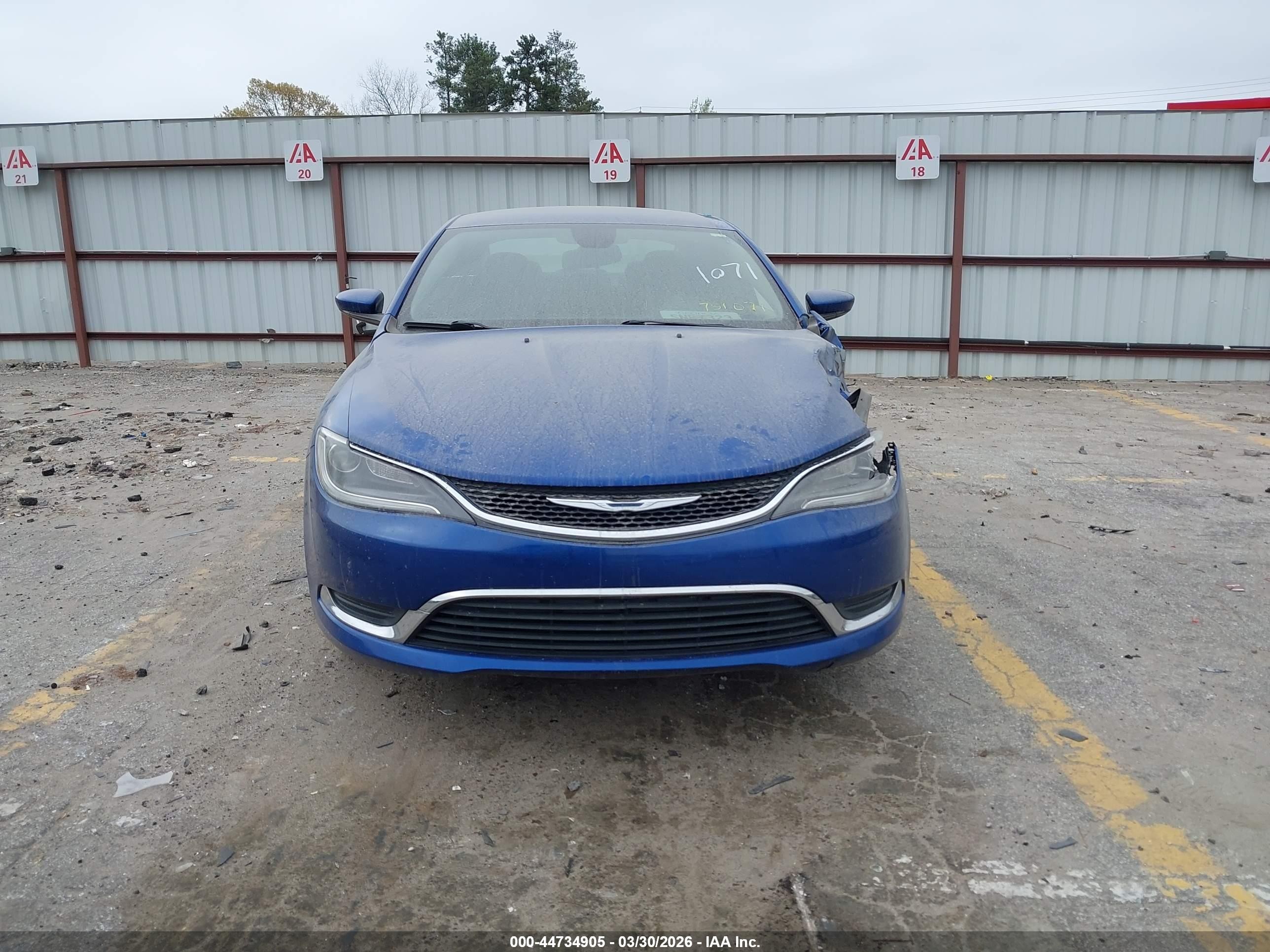 2015 Chrysler 200 Limited Blue vin: 1C3CCCAB9FN751071