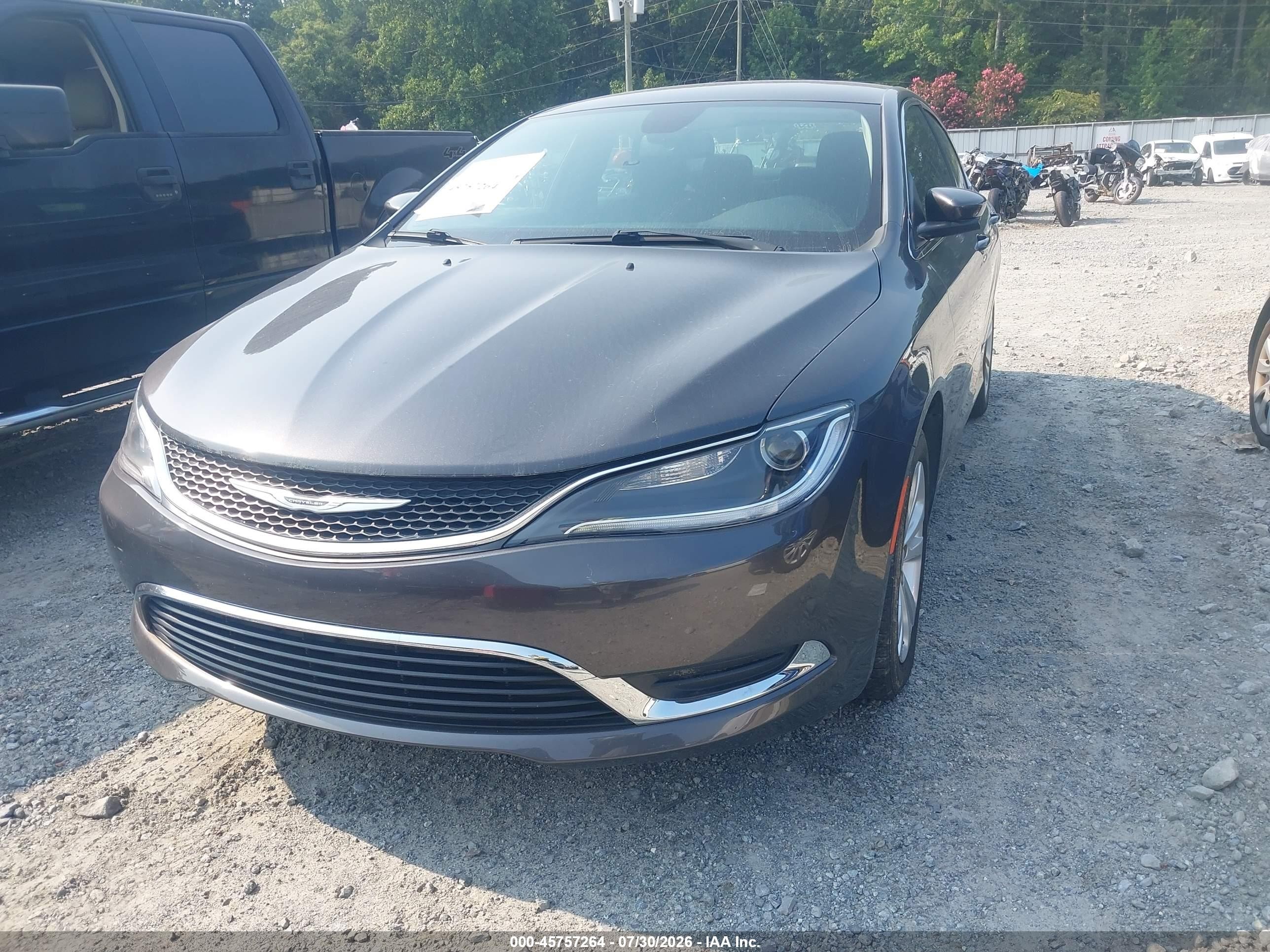 2015 Chrysler 200 Limited Gray vin: 1C3CCCABXFN539151
