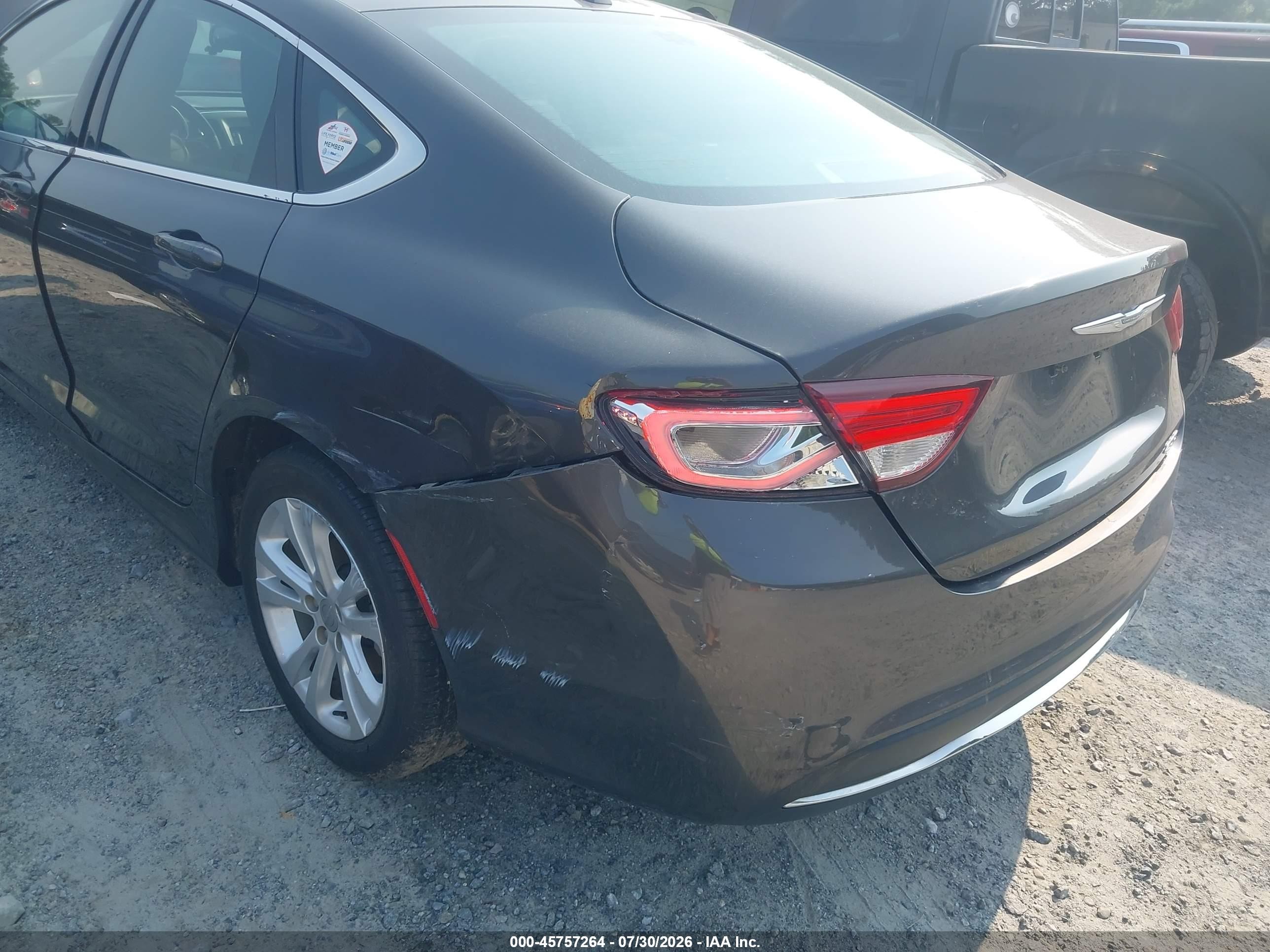 2015 Chrysler 200 Limited Gray vin: 1C3CCCABXFN539151